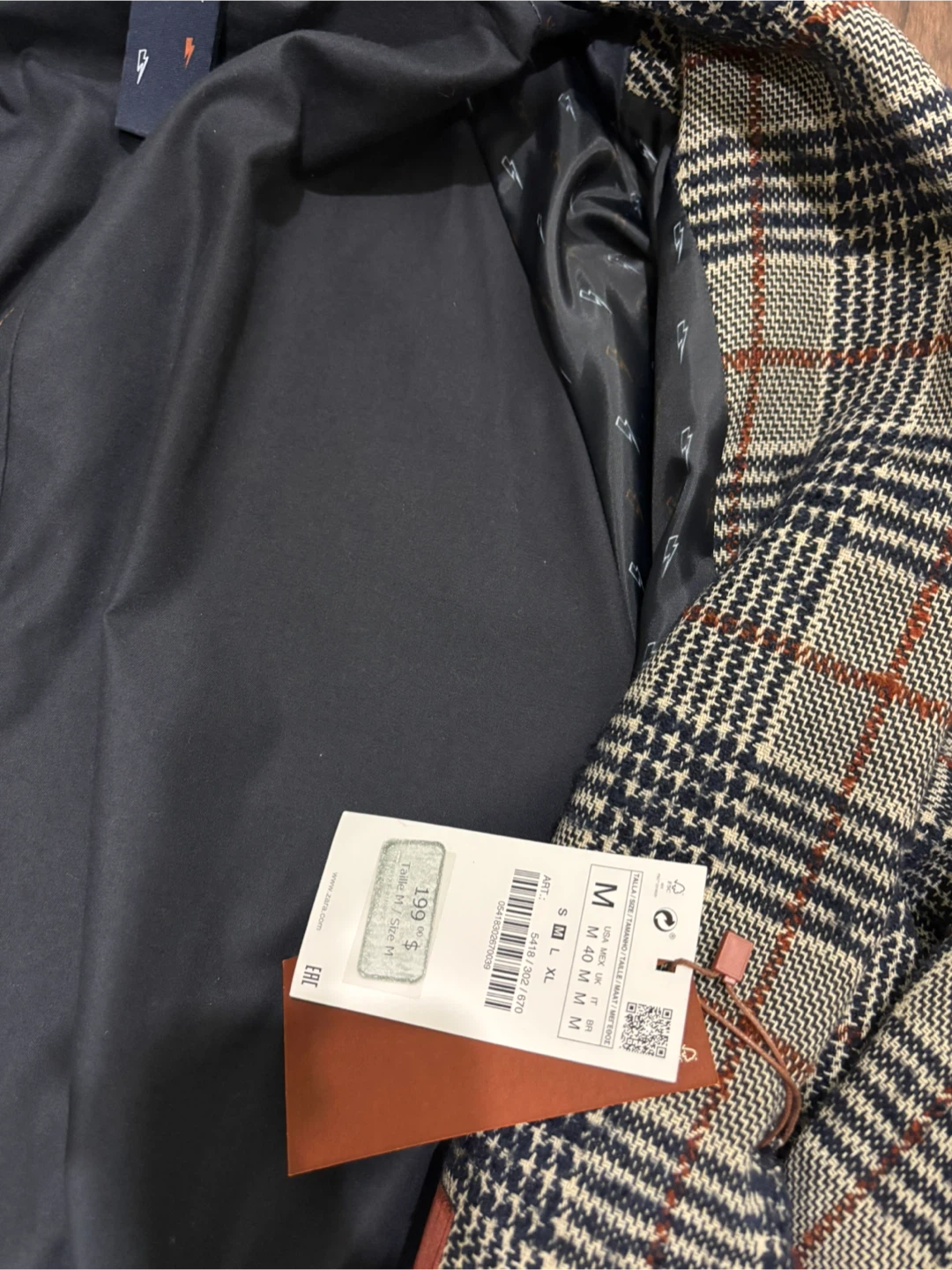 Zara Man Plaid Wool Blend Coat - photo 3