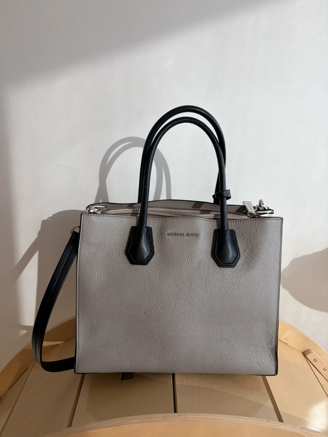 Michael Kors Grey Leather Bag 🏆 - photo 5