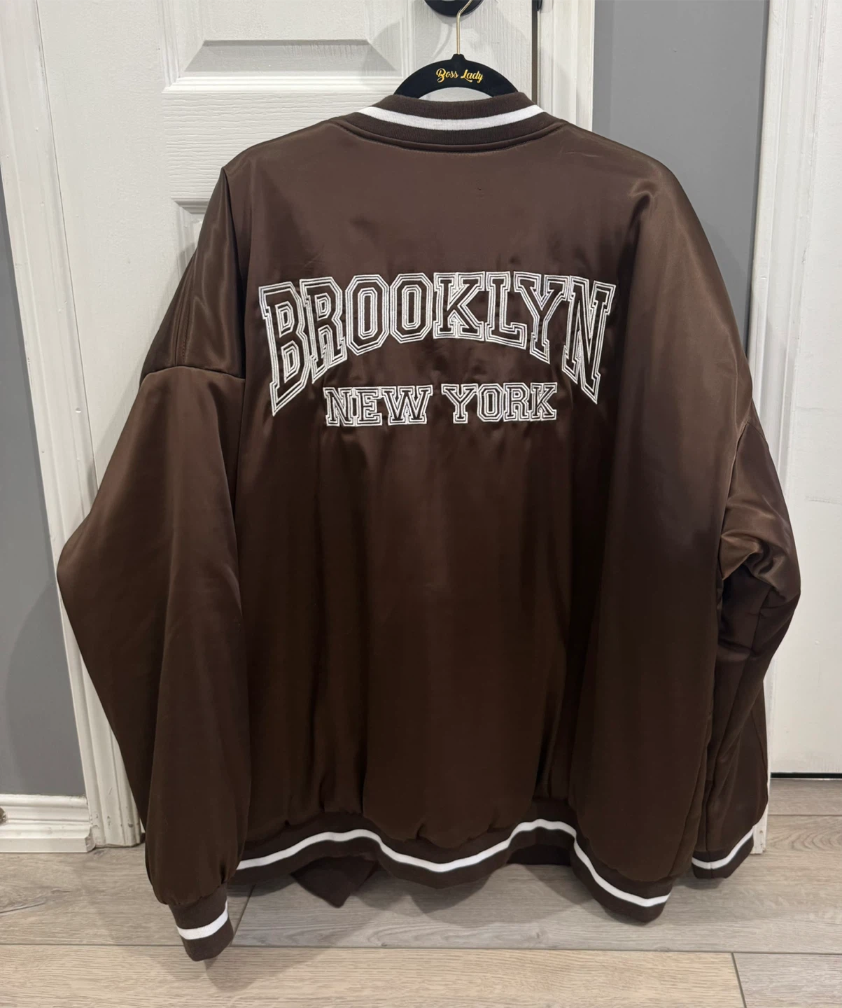 Forever 21 Brown Brooklyn New York Bomber Jacket - photo 2