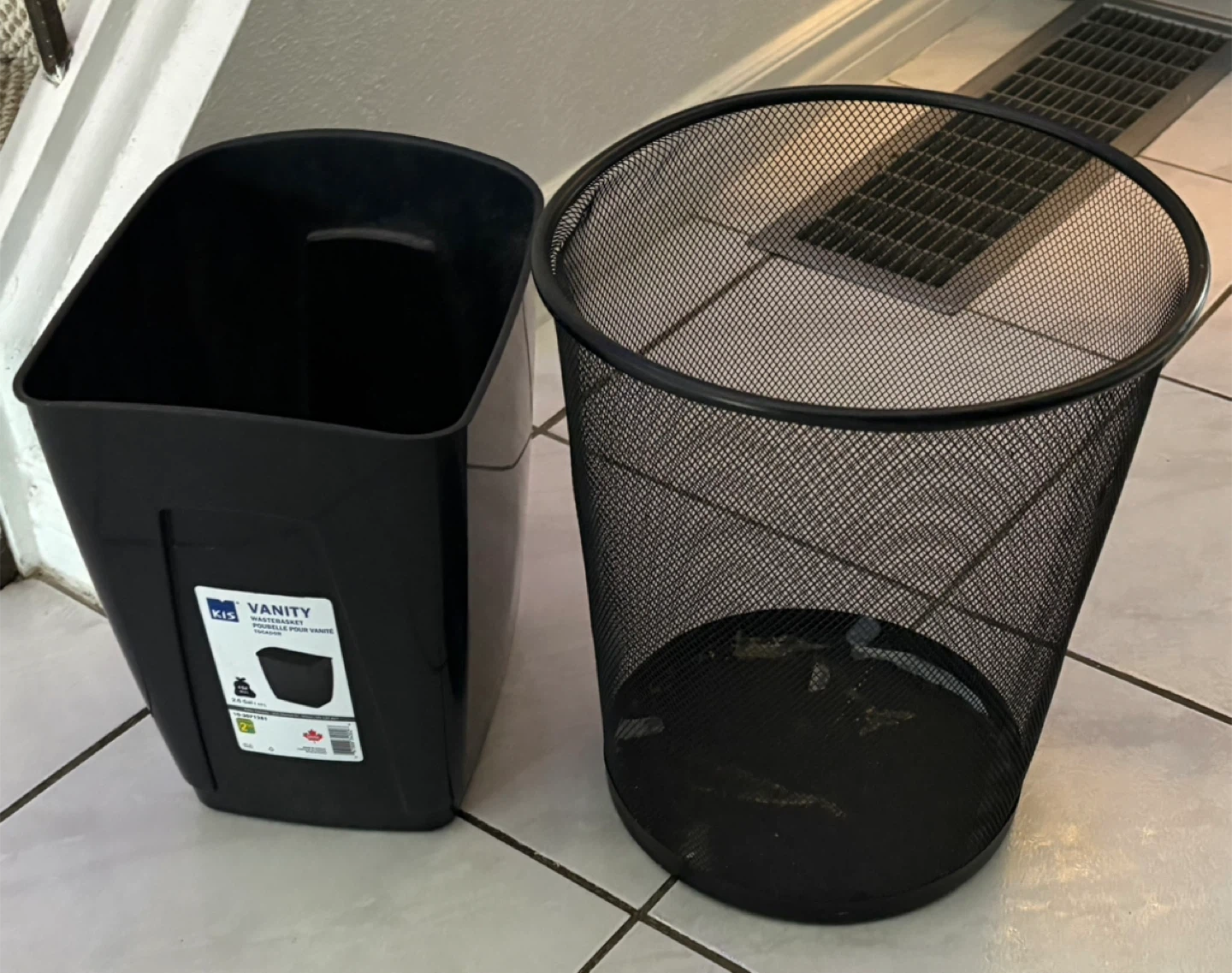 Vanity Waste Bin and Mesh Bin guc