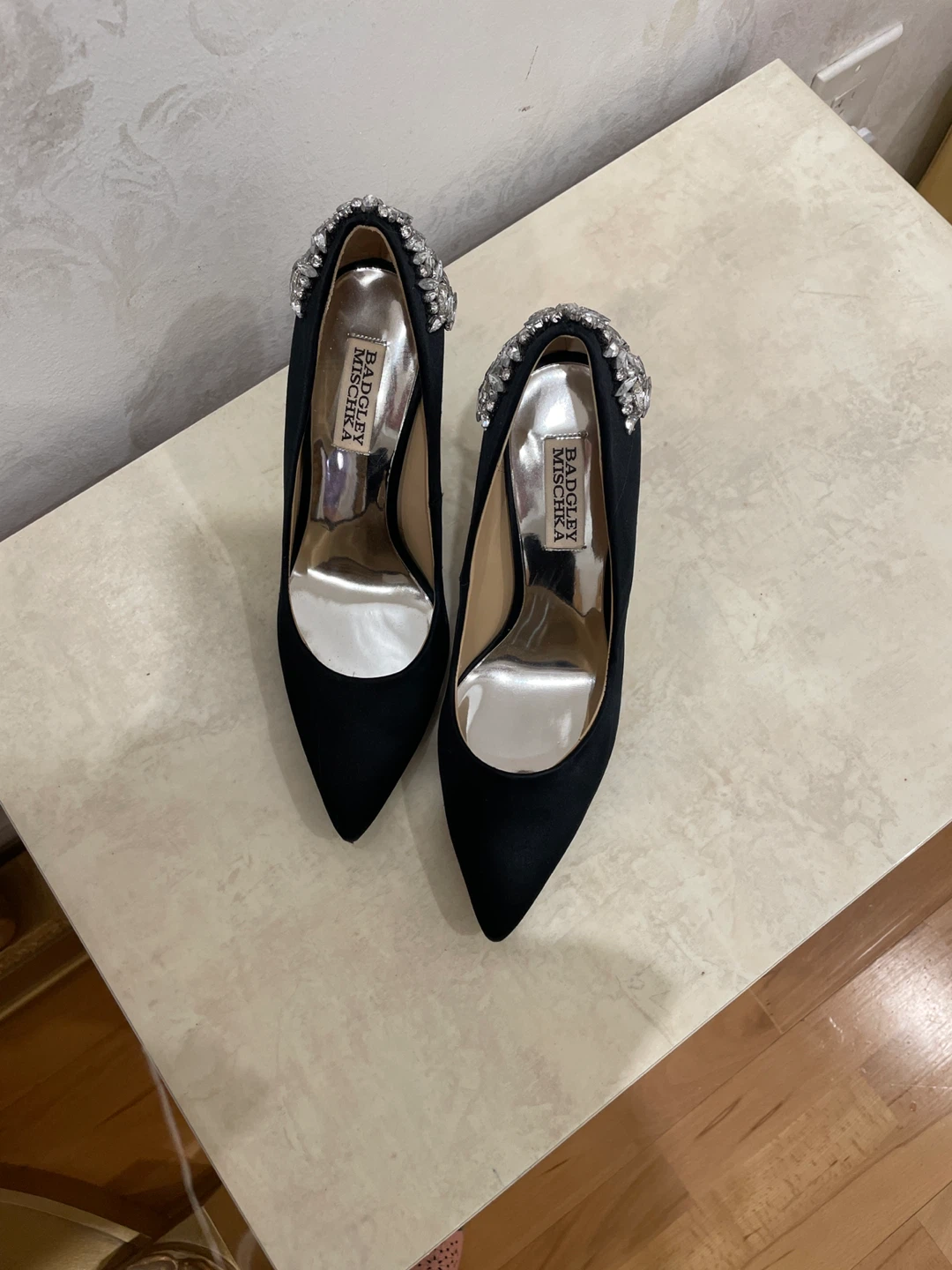 Badgley Mischka Black Embellished Heels - photo 2