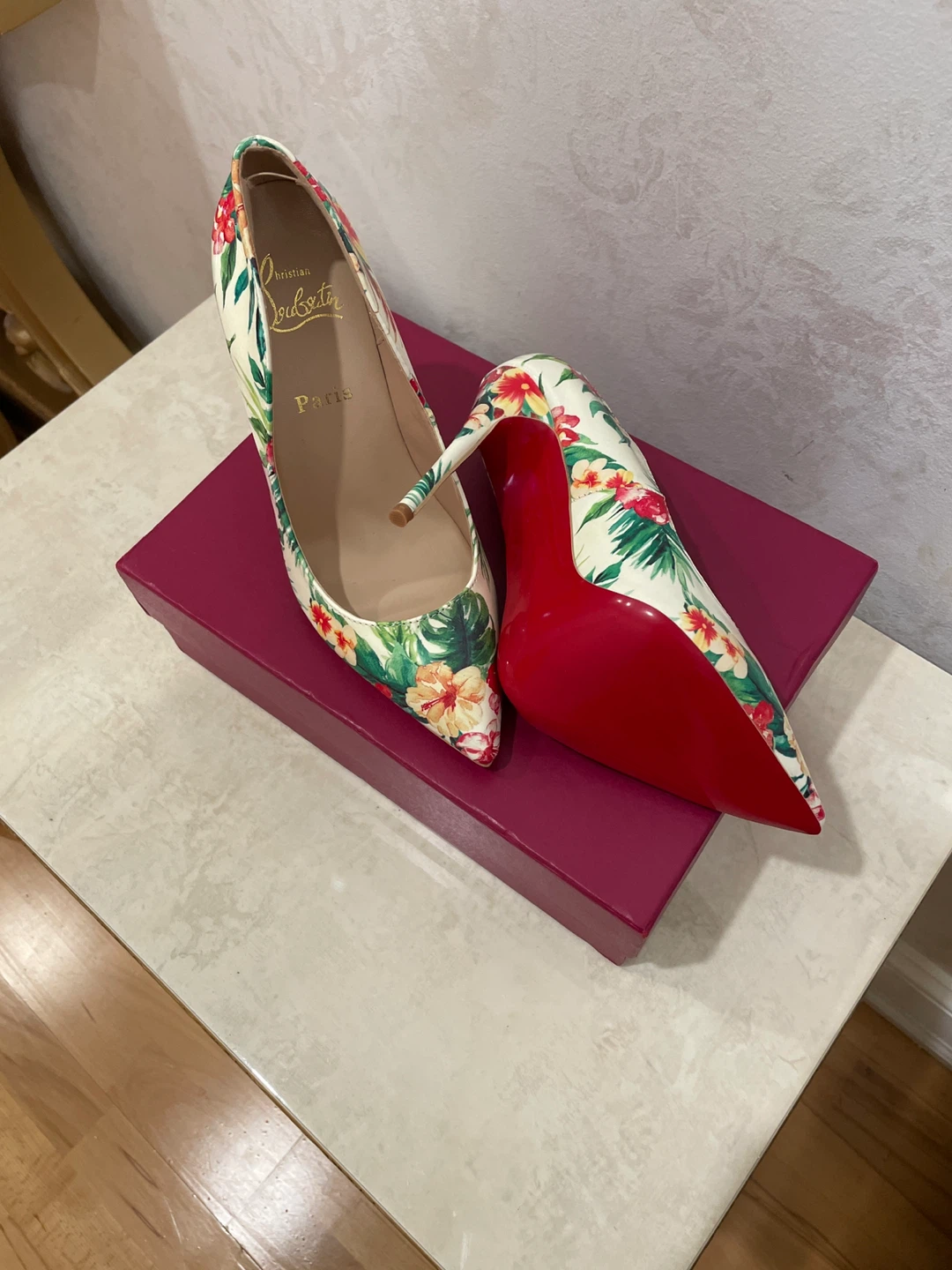 Christian Louboutin Paris Floral Print Heels - photo 2