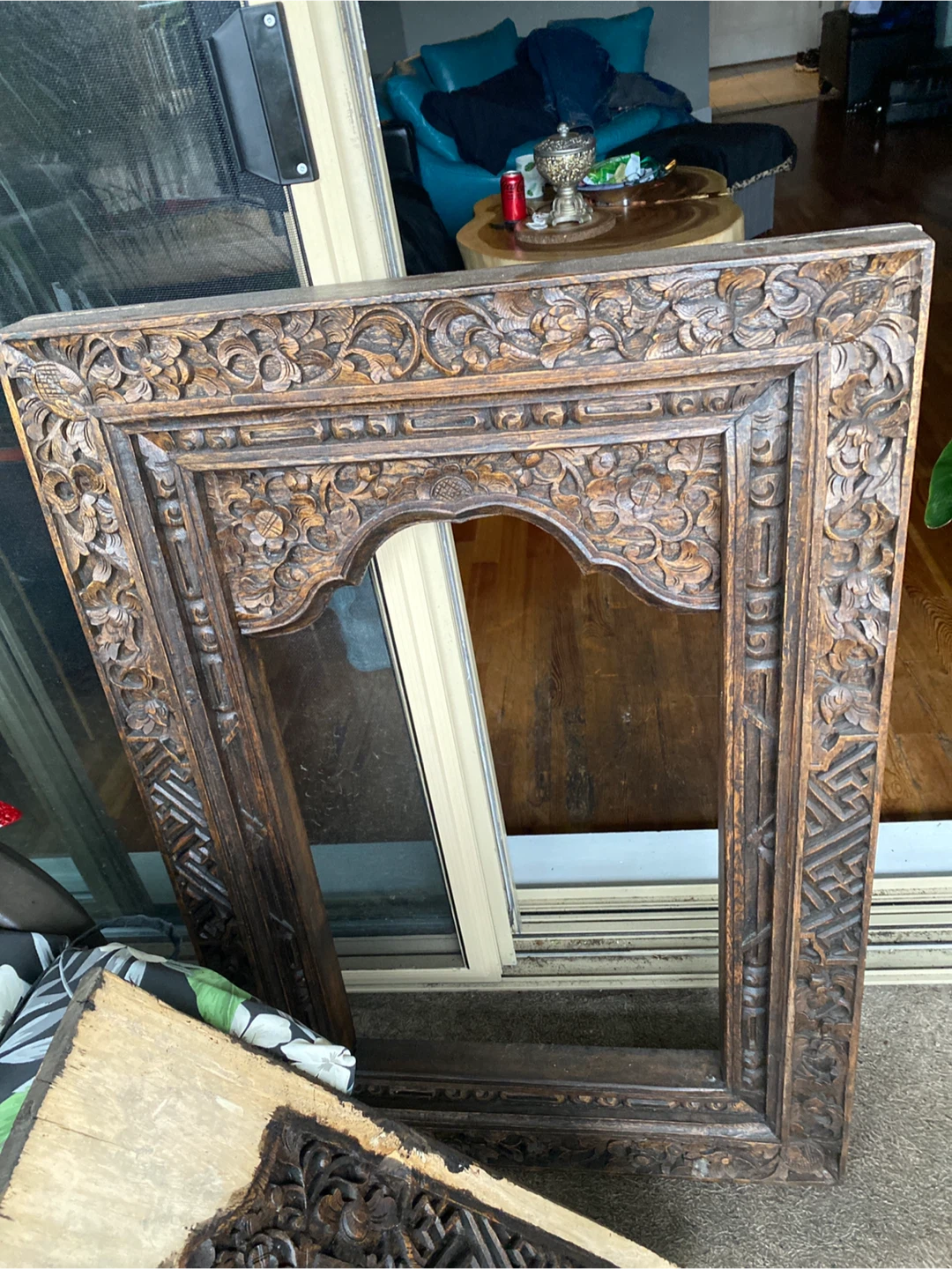 Antique hand carved wood panel! - photo 3