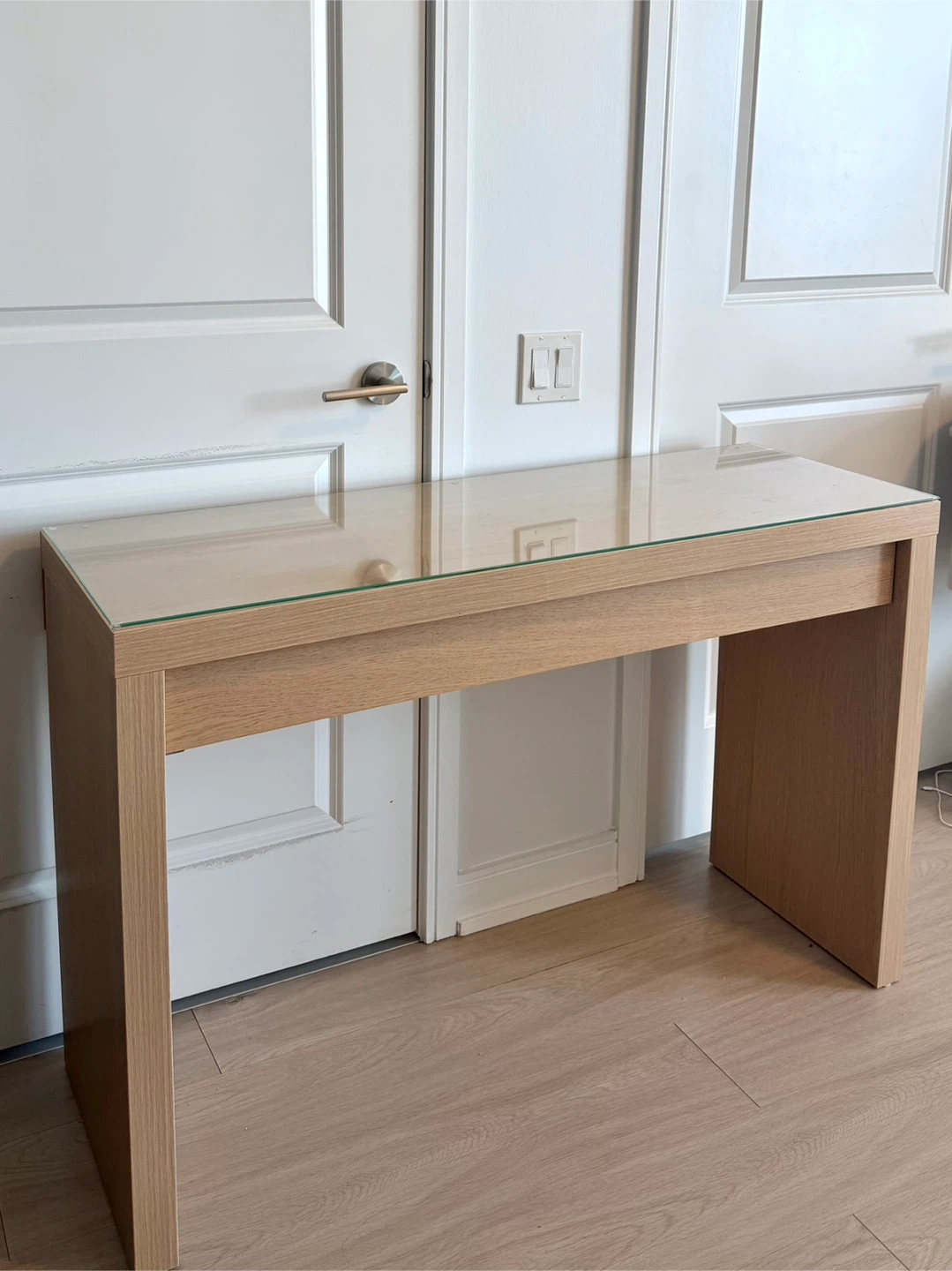 IKEA MALM Dressing Table - White Stained Oak Veneer