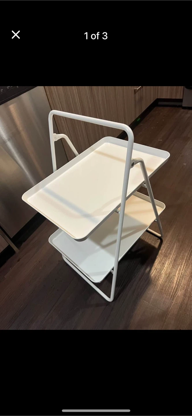 IKEA Viggja Tray Stand - White