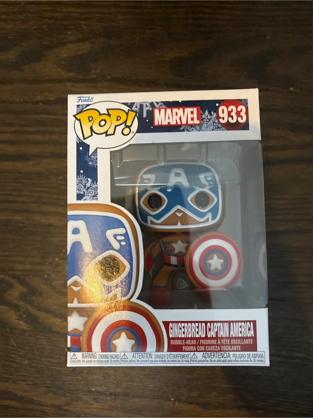 Funko Pop! Marvel Gingerbread Captain America #933 Vinyl Figure