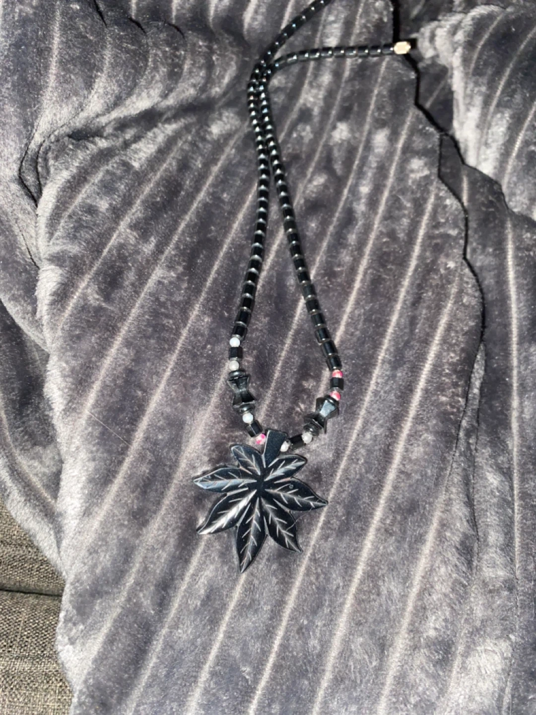 Heavy hematite choker style necklace