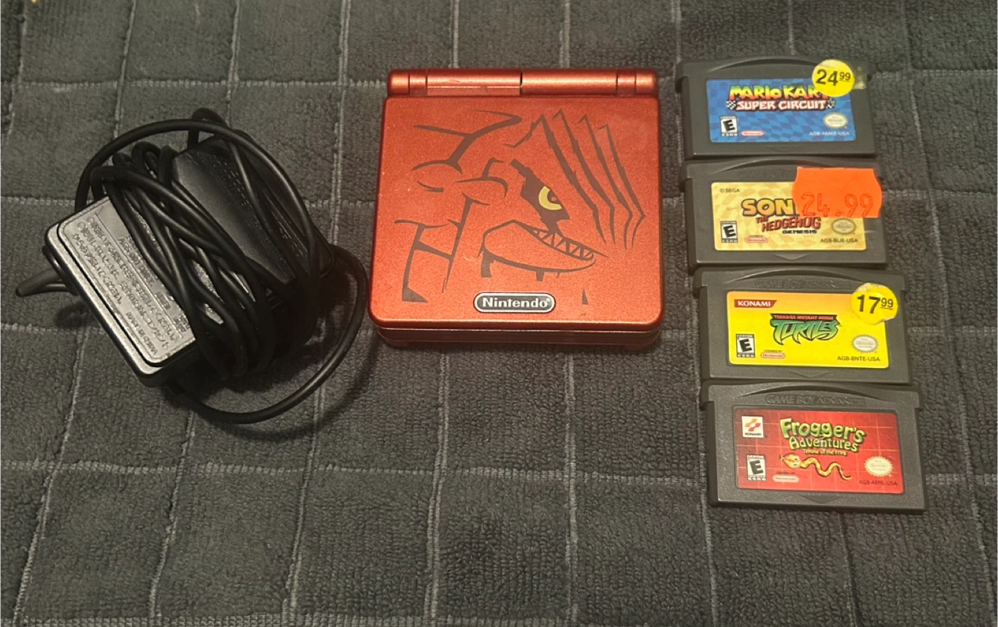 Nintendo Game Boy Advance SP - Red (GBA SP) with Games