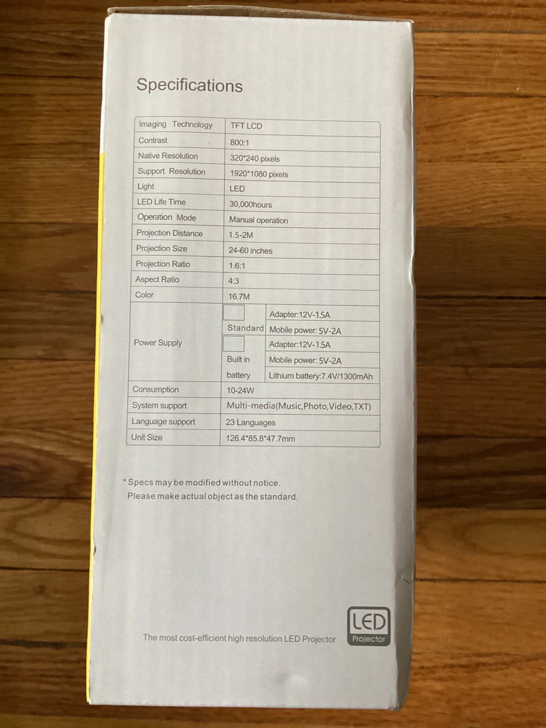 LED Projector - White/Yellow - photo 3