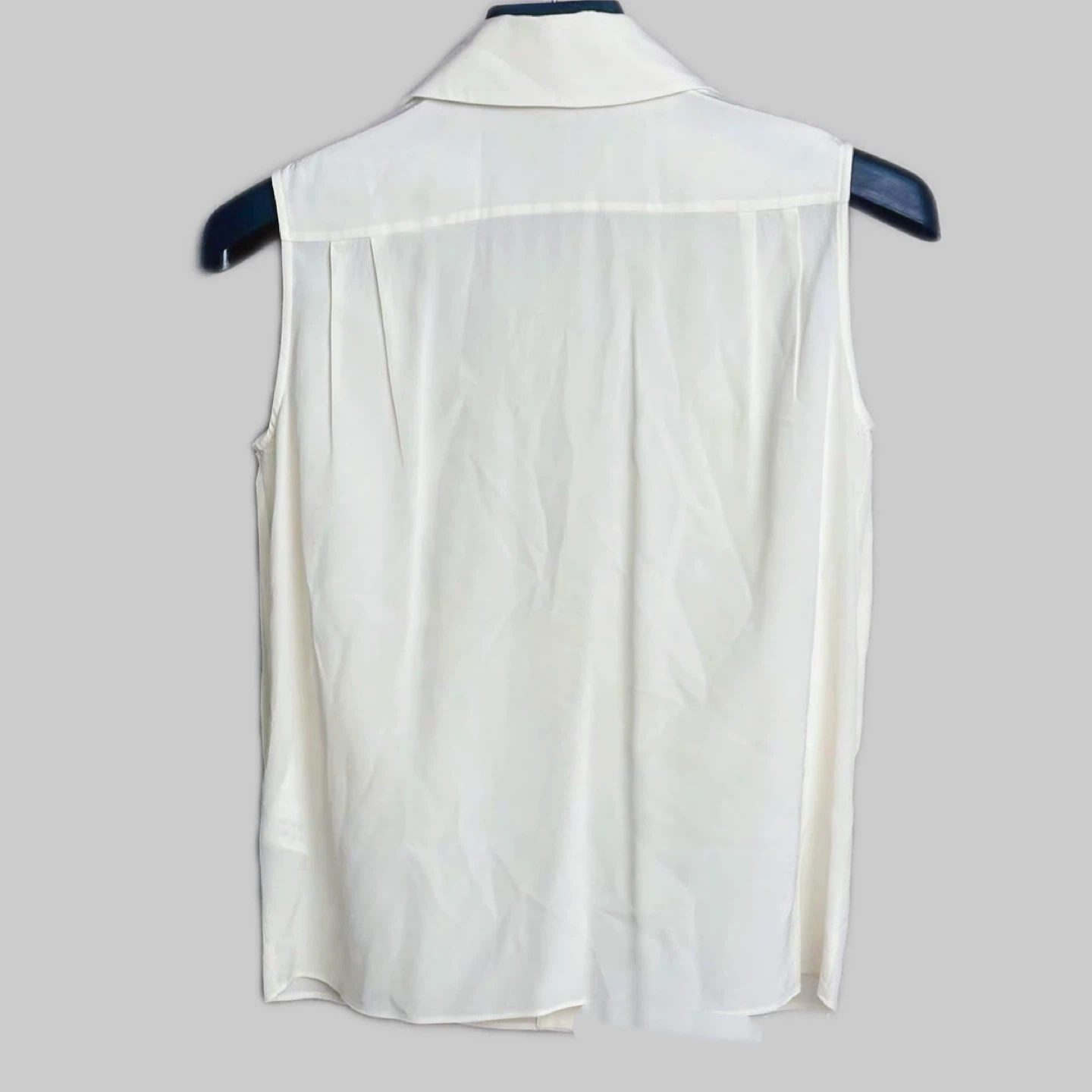 DIANA VREELAND Sleeveless Blouse - Cream - Size 38 - photo 2