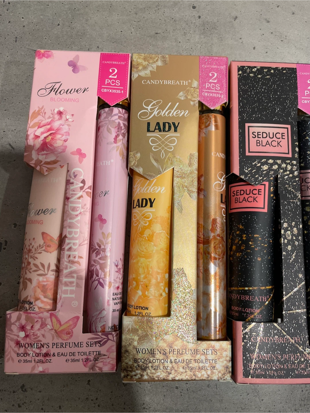 CandyBreath Women's Perfume Sets - Flower Blooming & Golden Lady