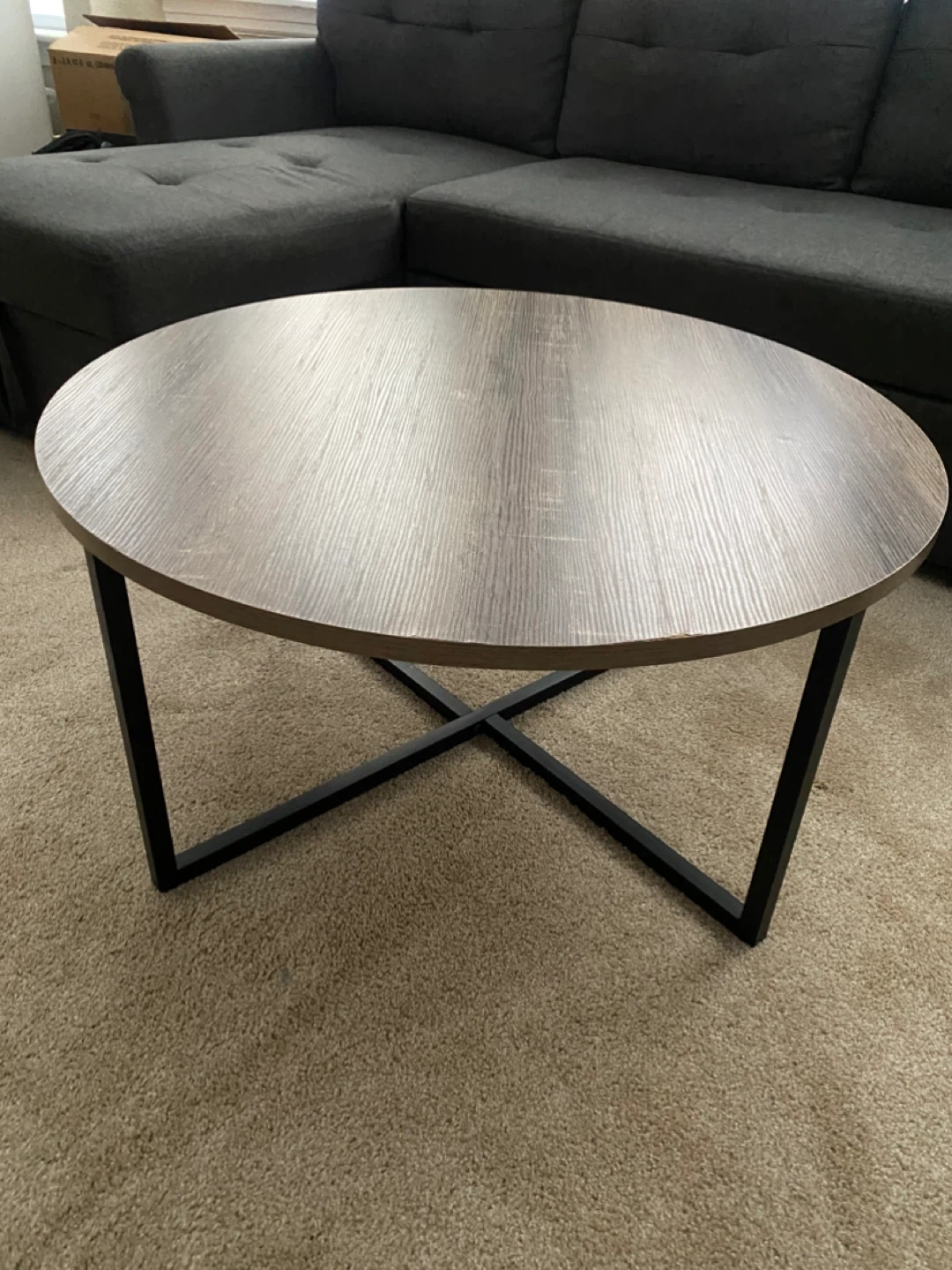 Round Wood Coffee Table - photo 2