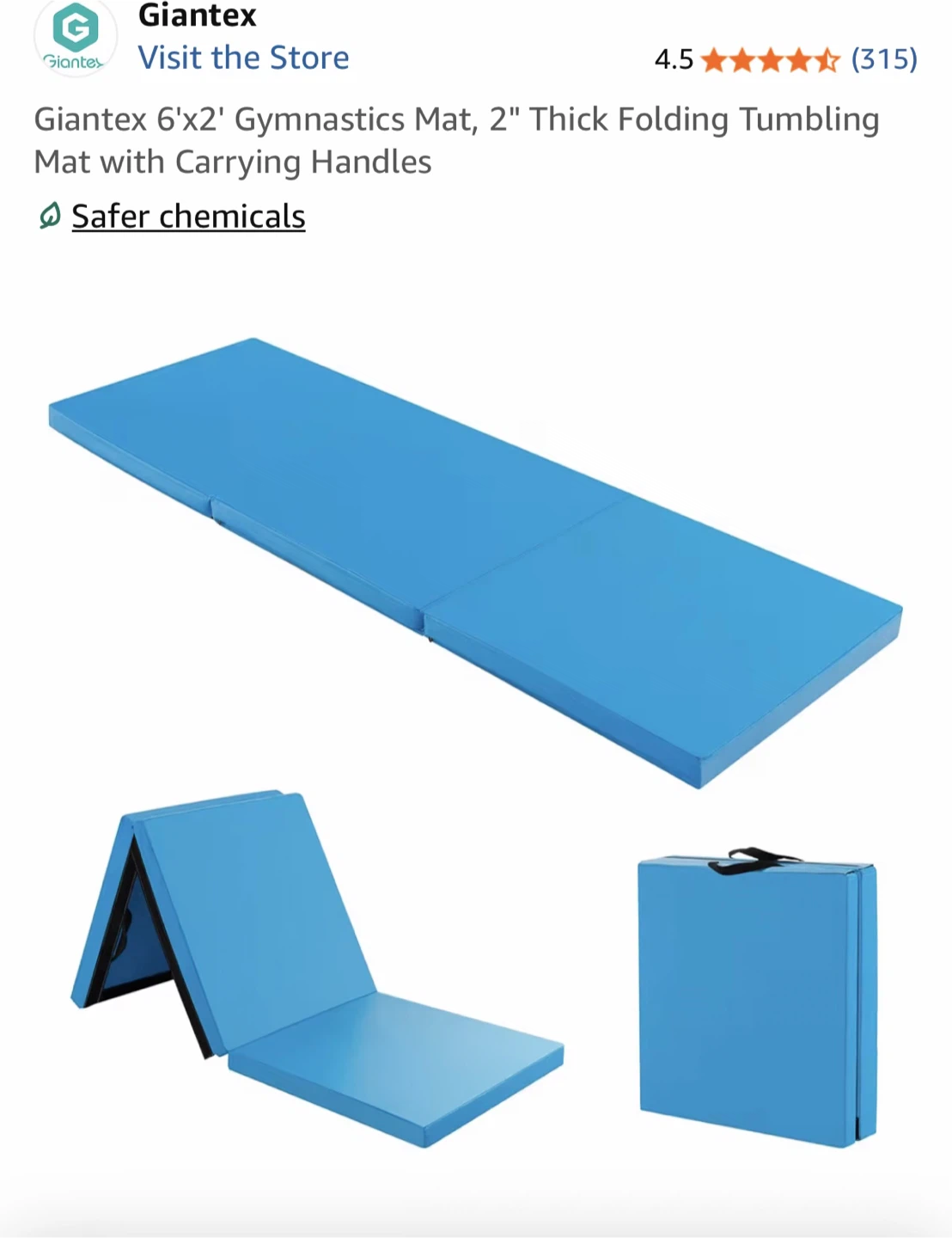 Giantex Folding Gymnastics Tumbling Mat