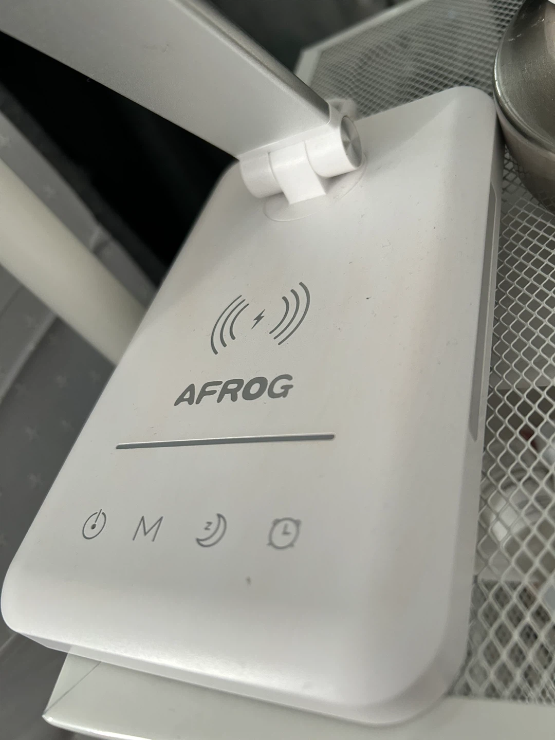 AFROG Wireless Charging LED Desk Lamp with USB Port - White - photo 2