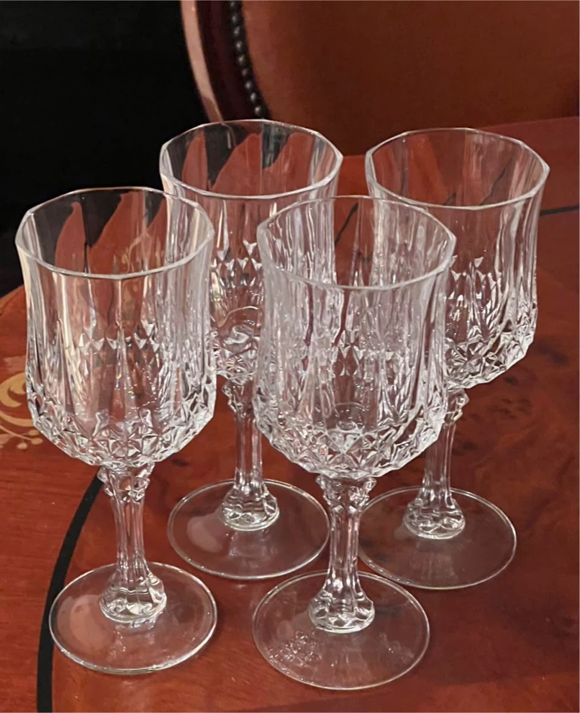 Set of 4 Crystal Wine Glasses - photo 2
