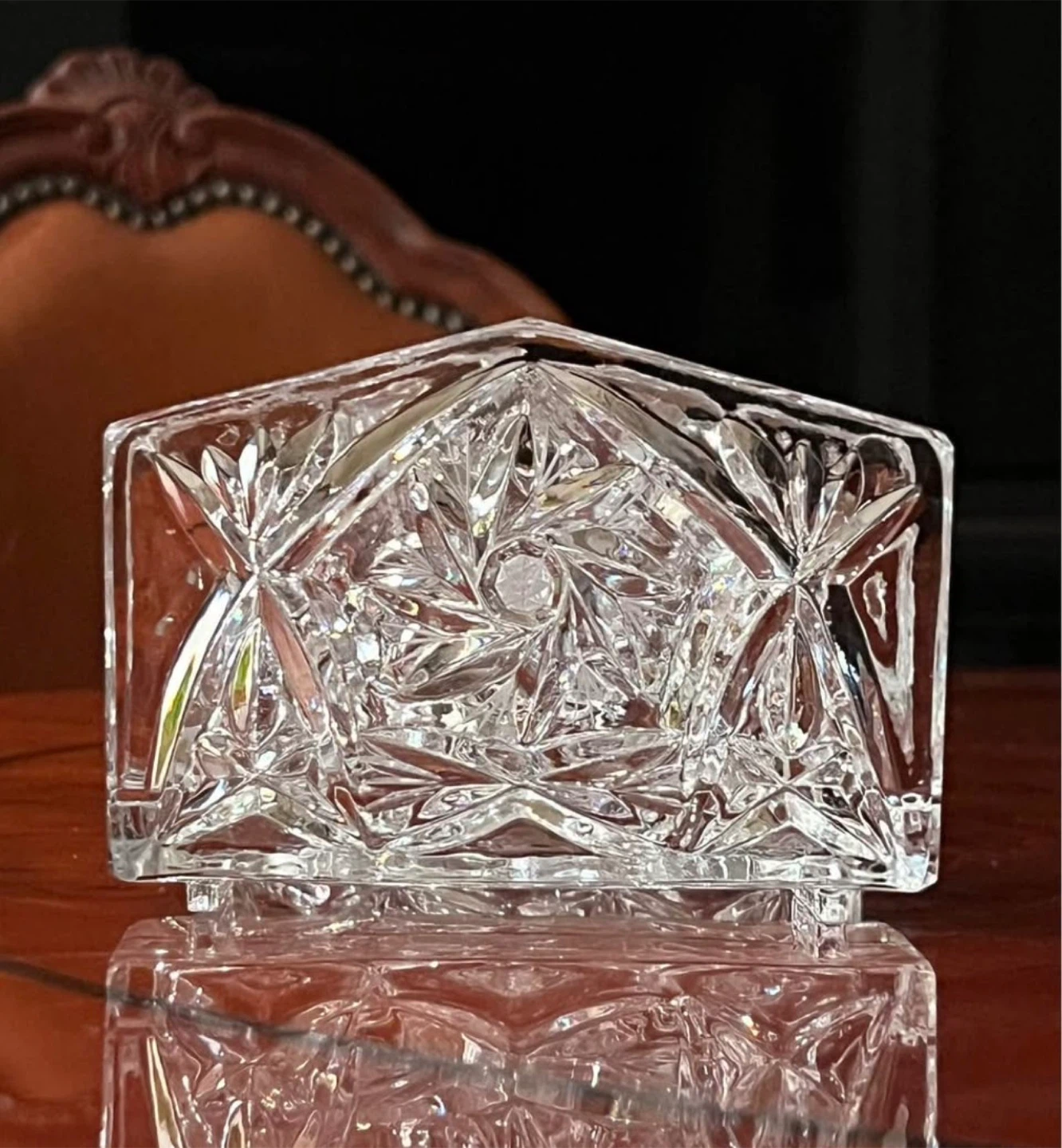 Set of 2 Crystal Glass Napkin Holders - photo 3