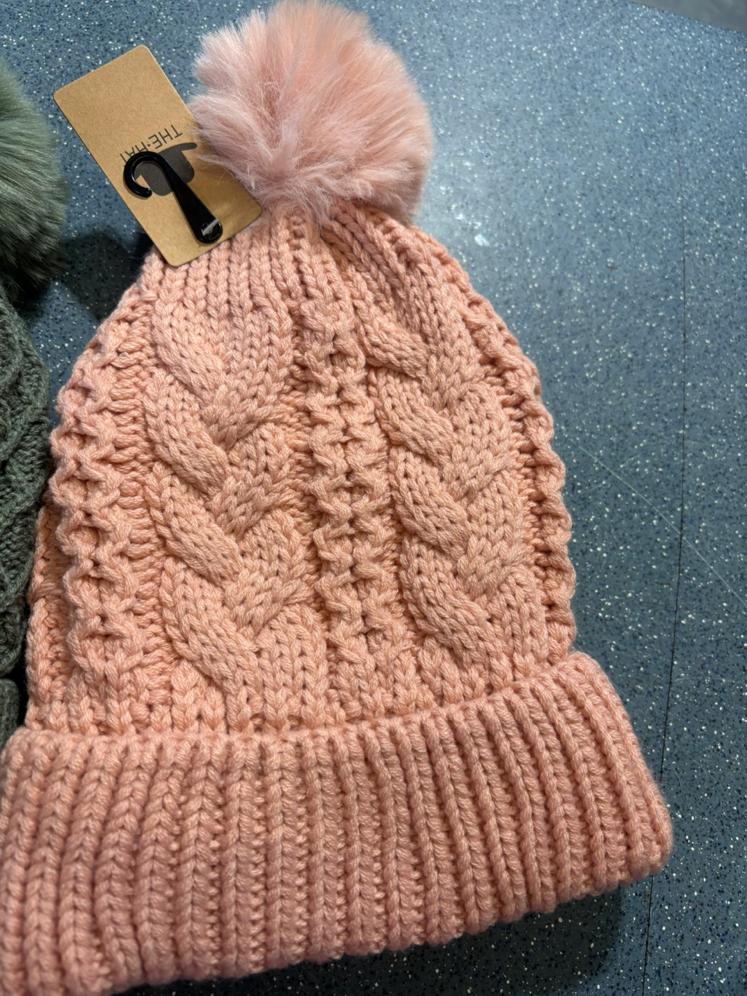 THE HAT Cable Knit Beanie with Pom Pom - photo 3