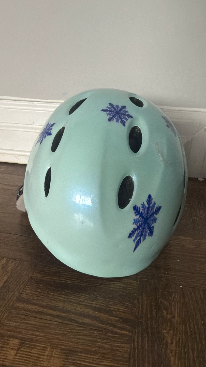 Light Blue Snowflake Helmet