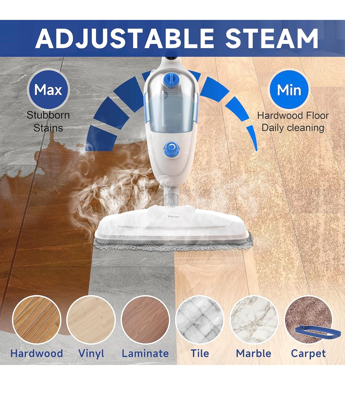 Heagoo Steam Mop for Floor Cleaning - photo 4