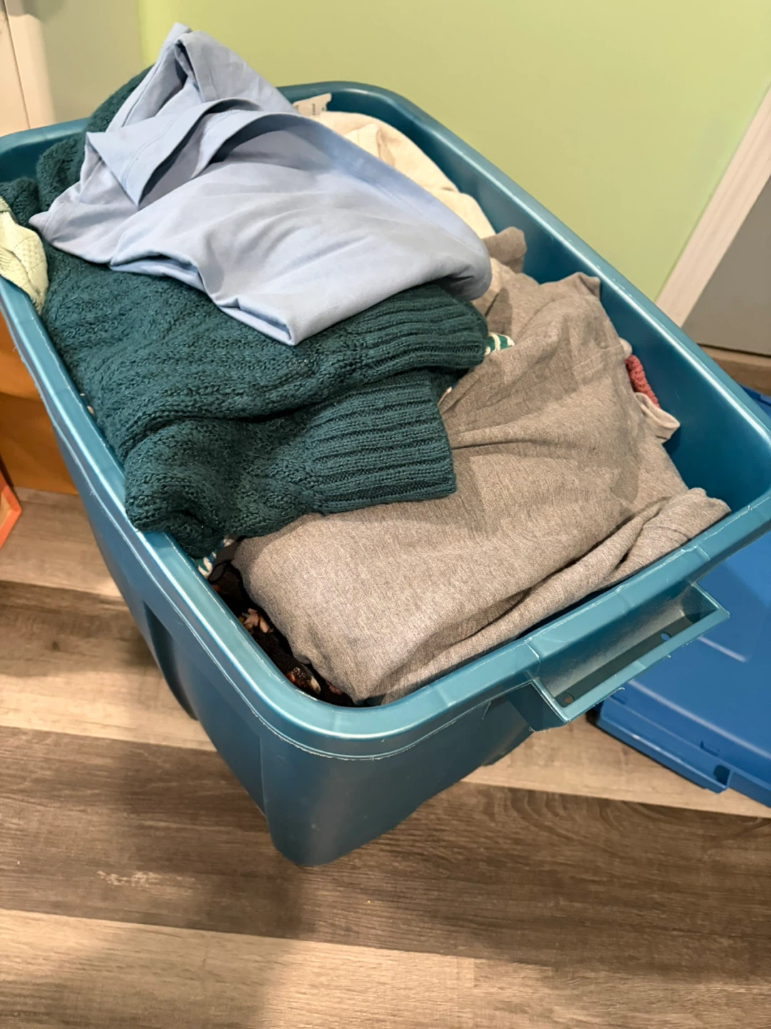Big bin of clothes