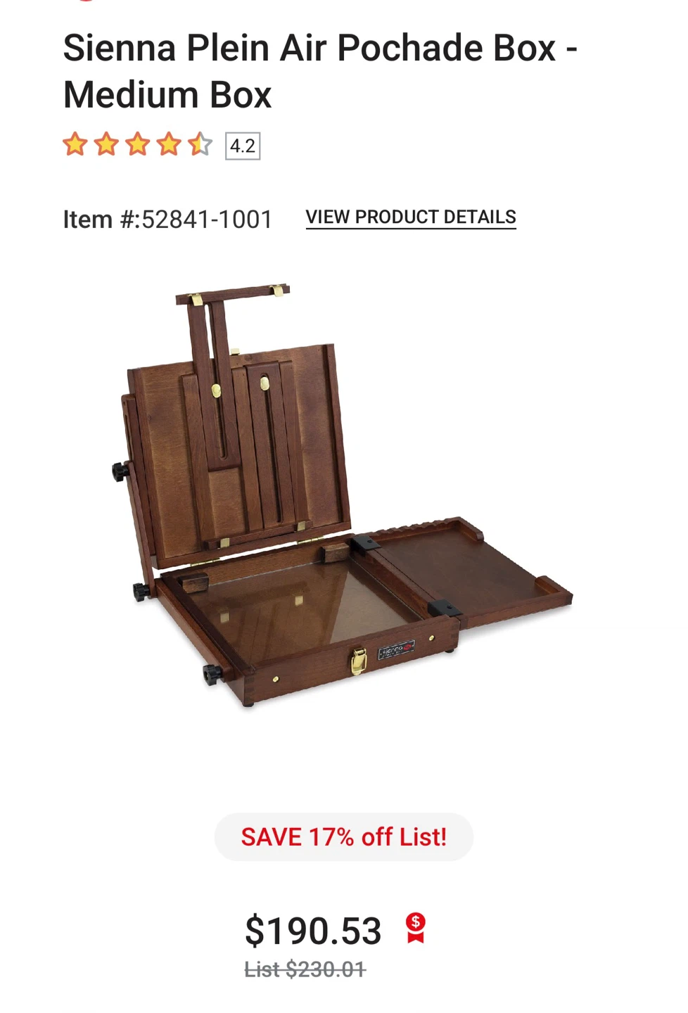 Sienna Plein Air Pochade Box - Medium Box - photo 4