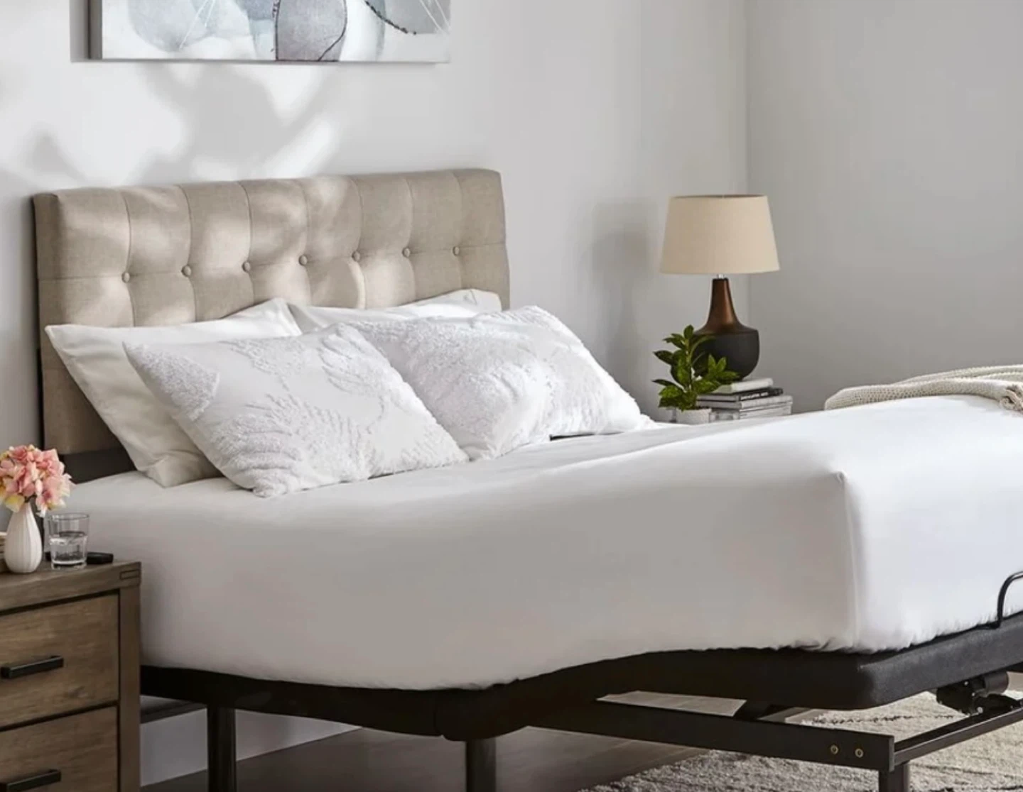 Adjustable Bed Frame with Remote full set on sale