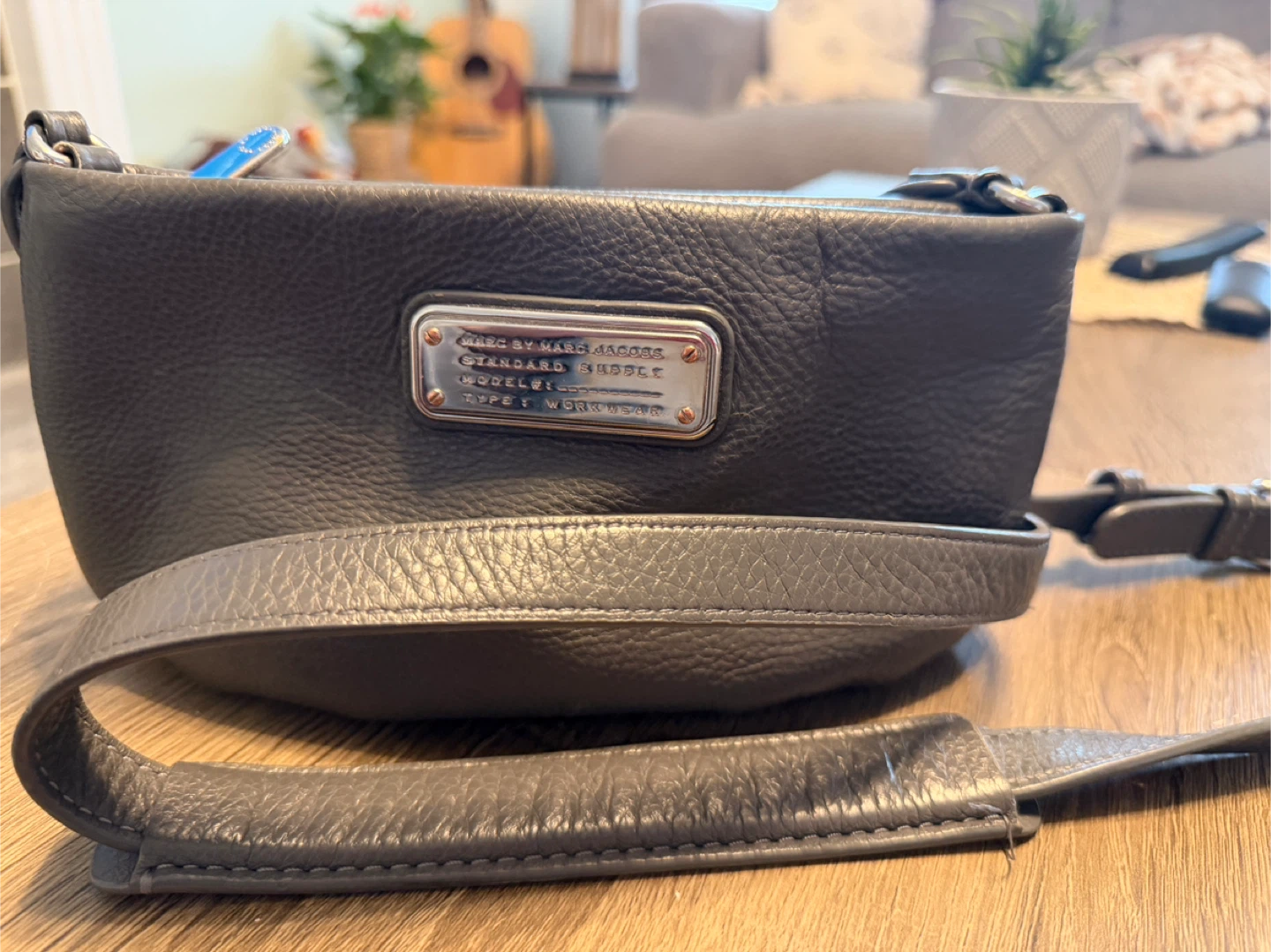 Marc by Marc Jacobs Grey Leather Crossbody Bag