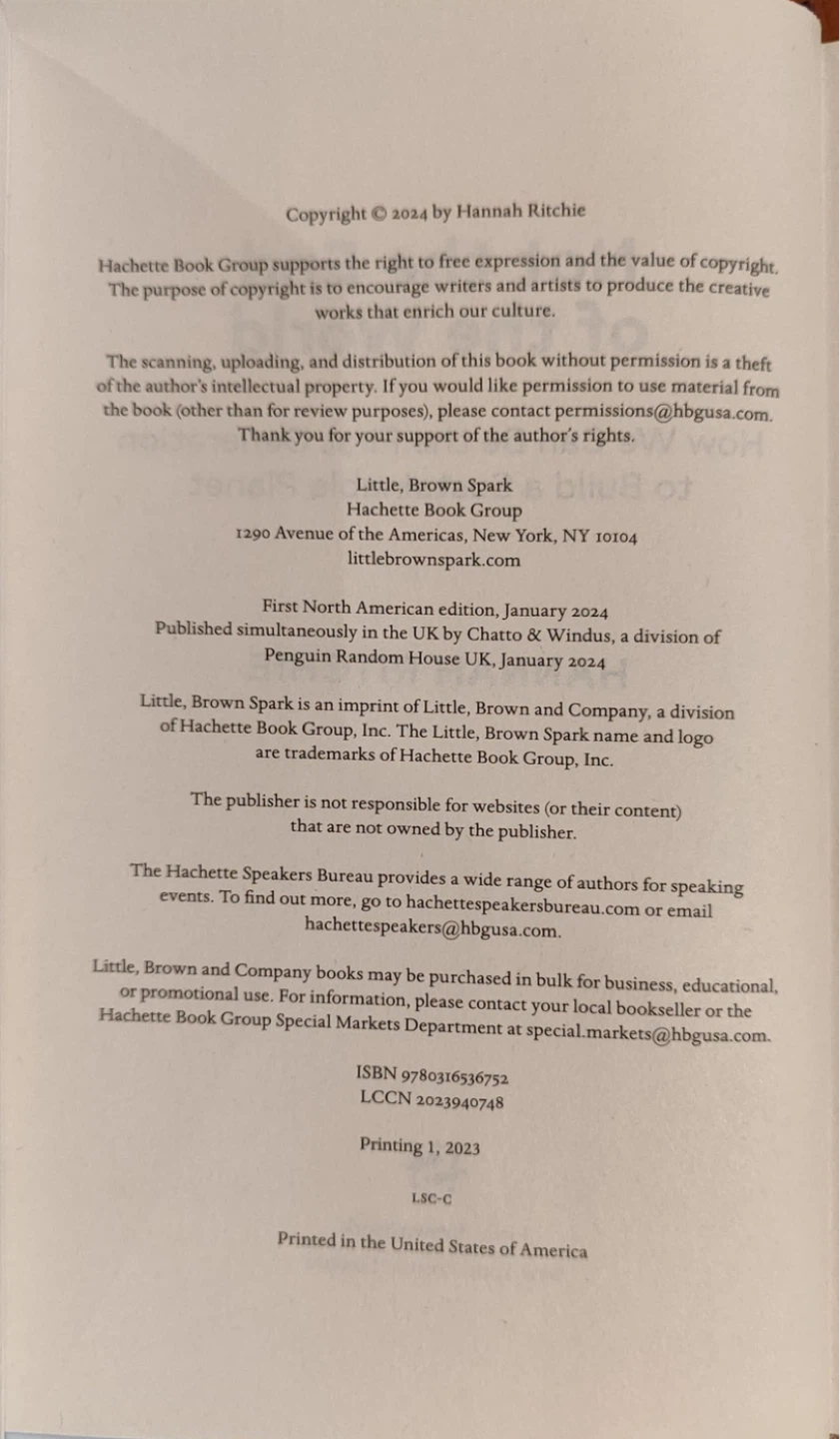Not the End of the World - Hannah Ritchie (Current Bestseller) - photo 2