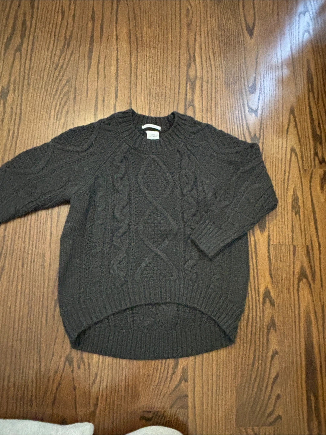 Charcoal Cable Knit Sweater