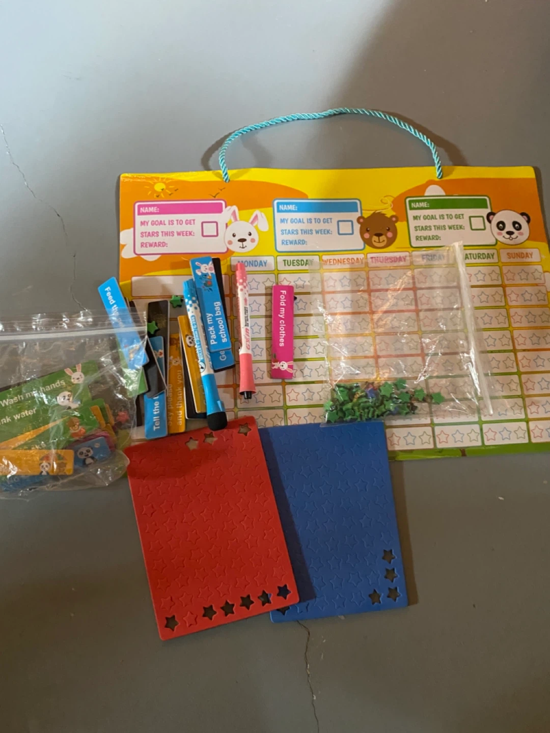 🏆Behaviour Chart with Reward Stickers and Dry Erase Markers