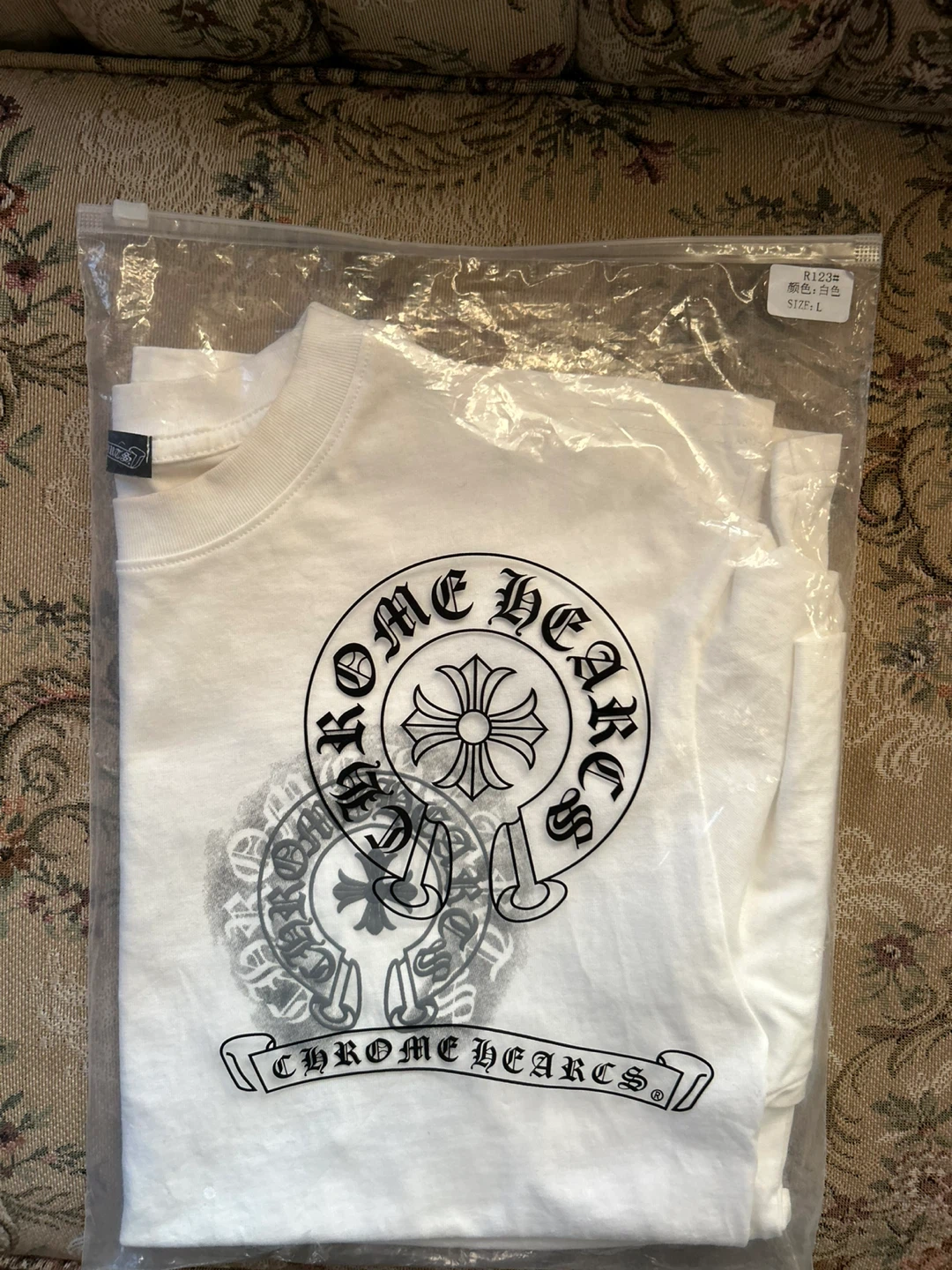 Chrome Hearts Horseshoe Logo T-Shirt White Size S - photo 3