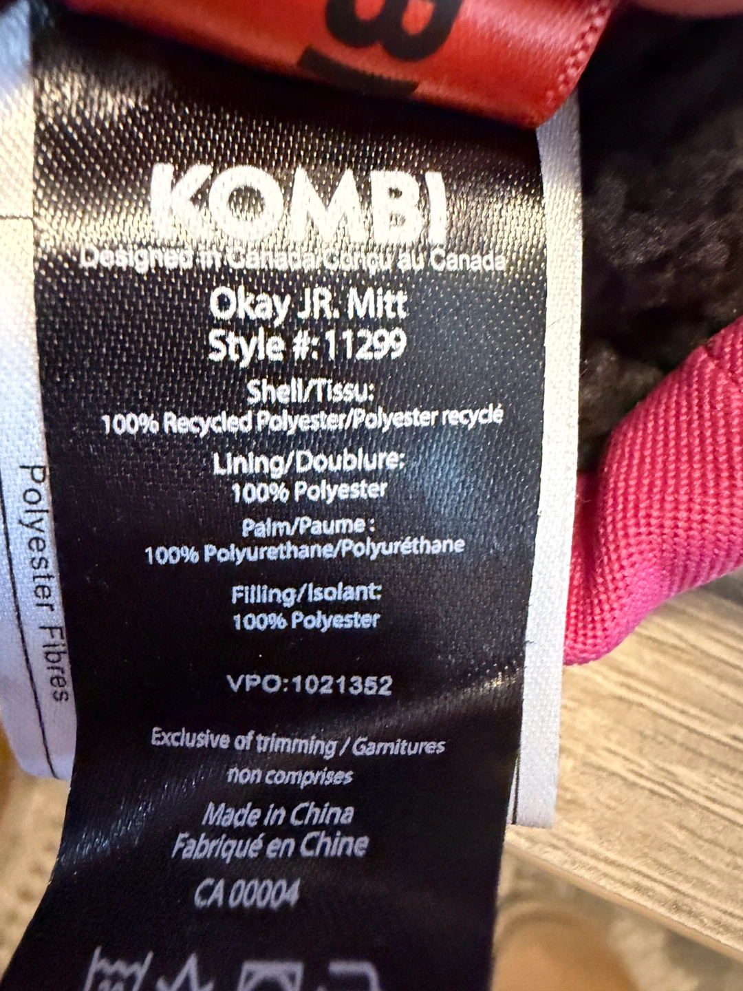 Kombi Juniors Mitts - Pink - photo 3