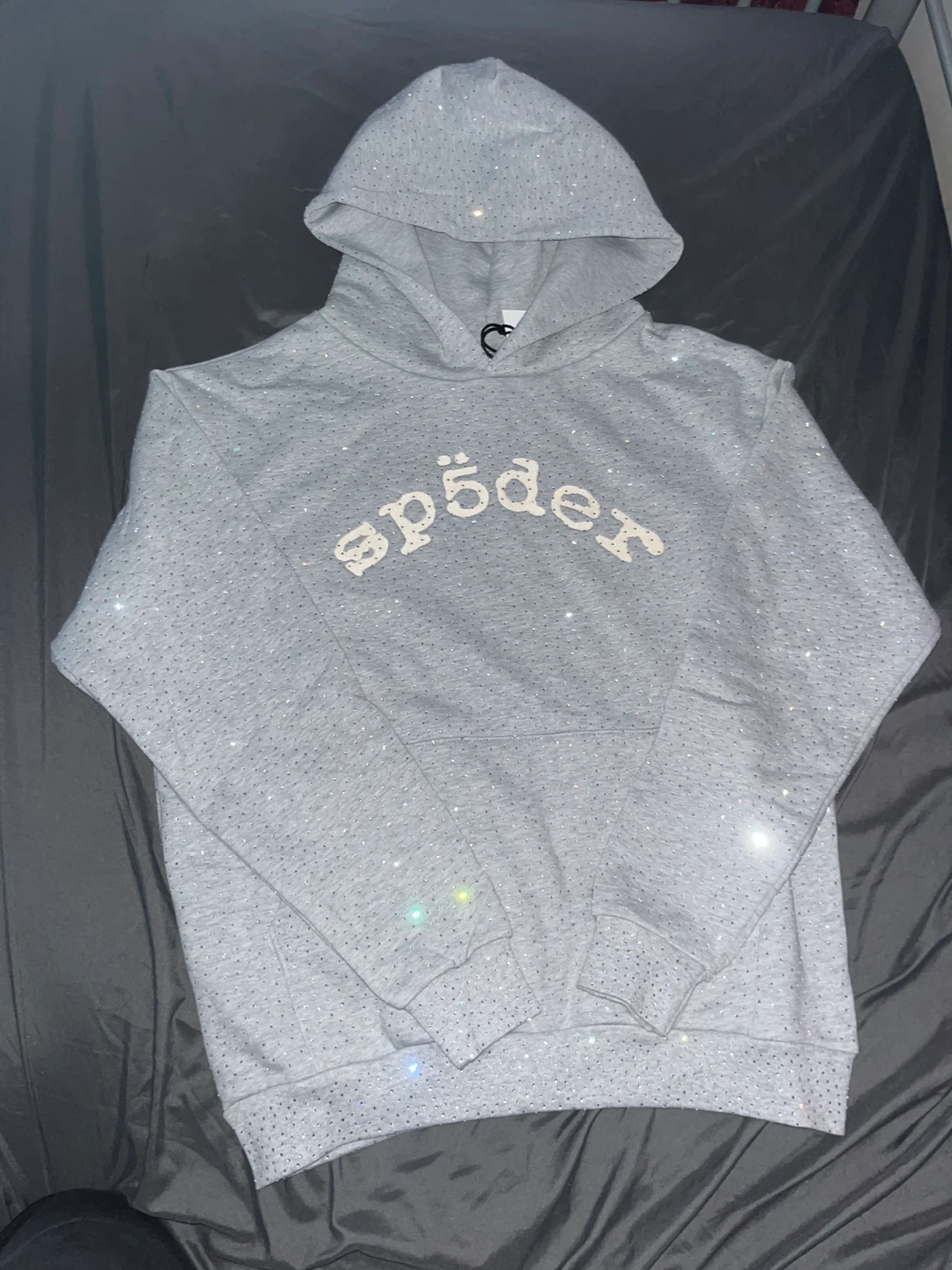 Sp5der Rhinestone Hoodie - photo 2