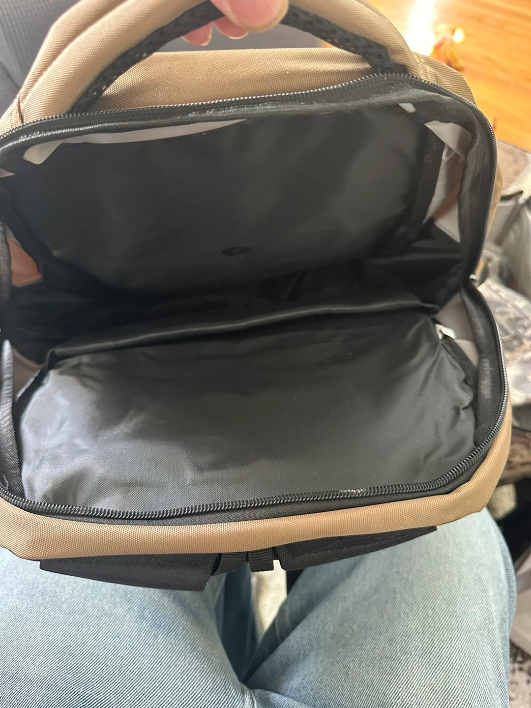 NRA Tan & Black Backpack