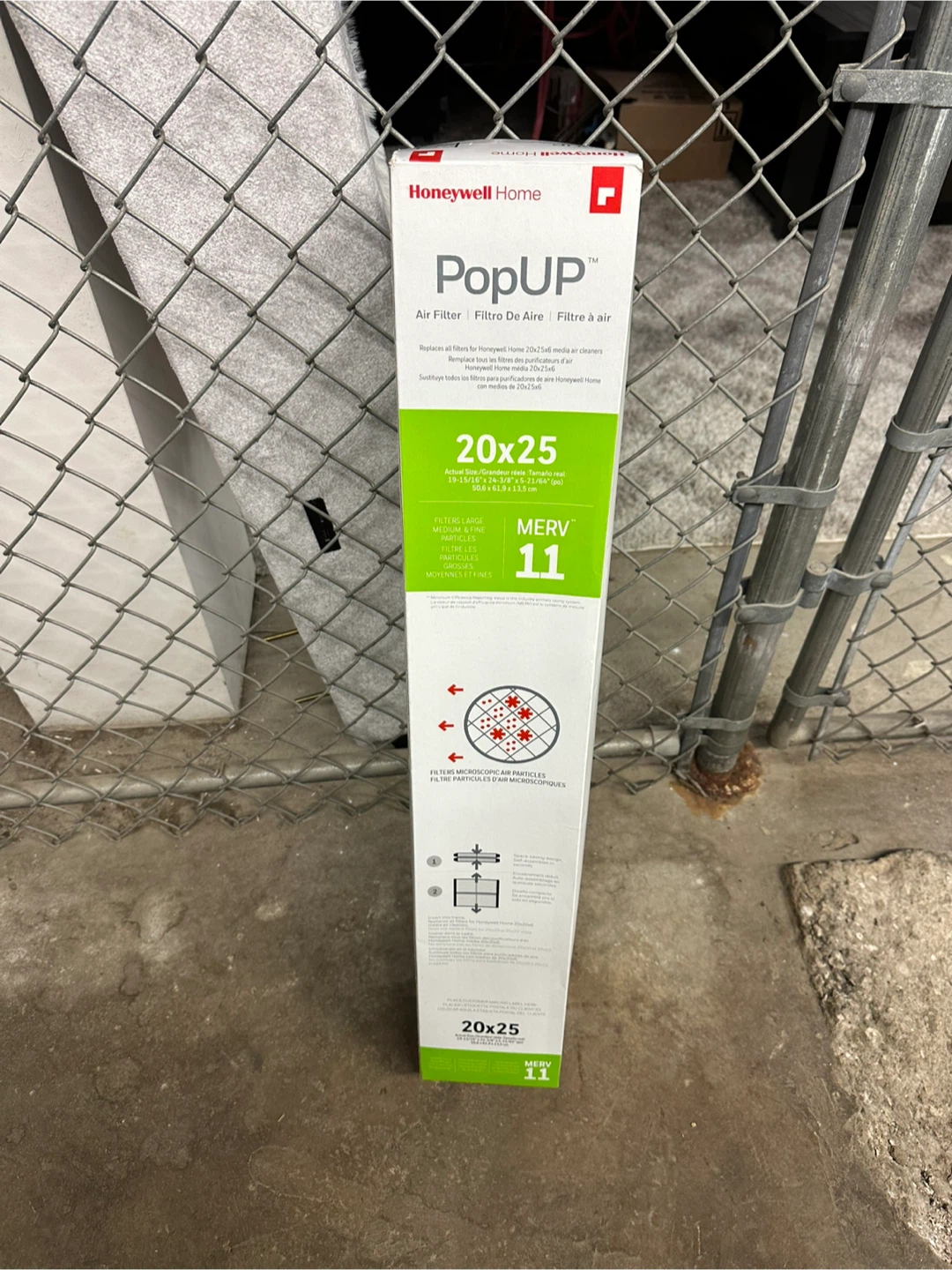 Honeywell Home PopUP Air Filter 20x25 MERV 11