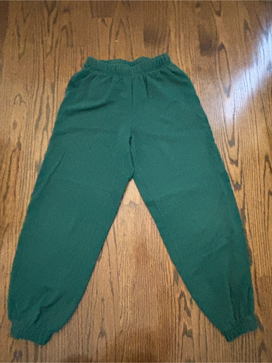 Green Fleece Jogger Pants