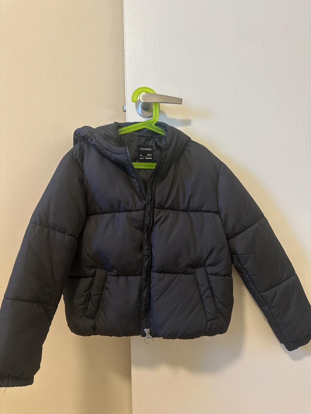 Terranova Black Puffer Jacket - Kids Size 10/11