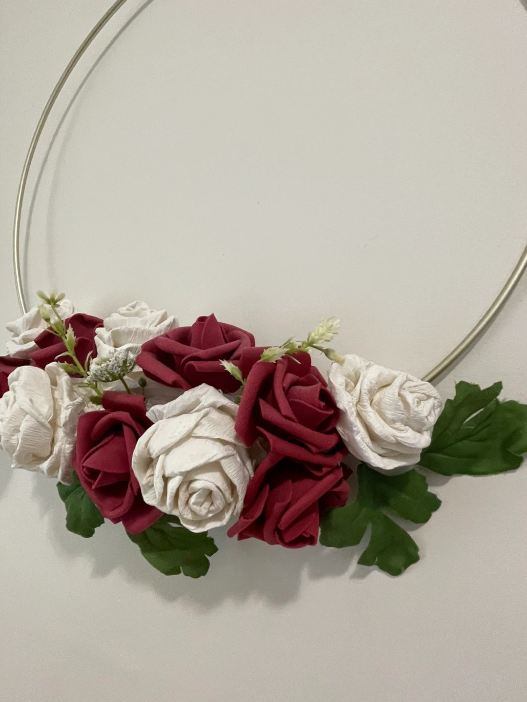 Set of 4 Metal Hoop Floral Wall Decorations🏆 - photo 2