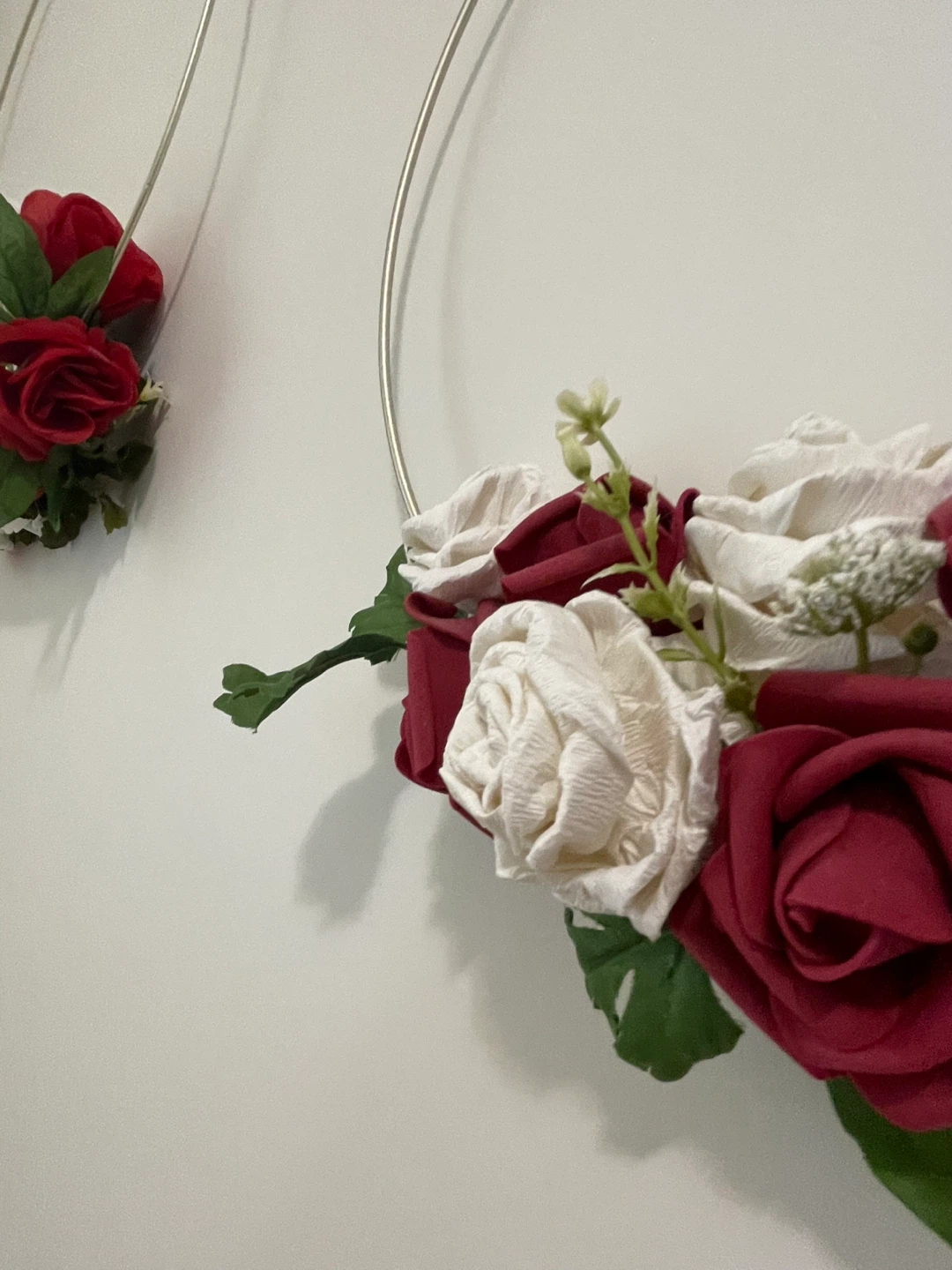 Set of 4 Metal Hoop Floral Wall Decorations🏆 - photo 4