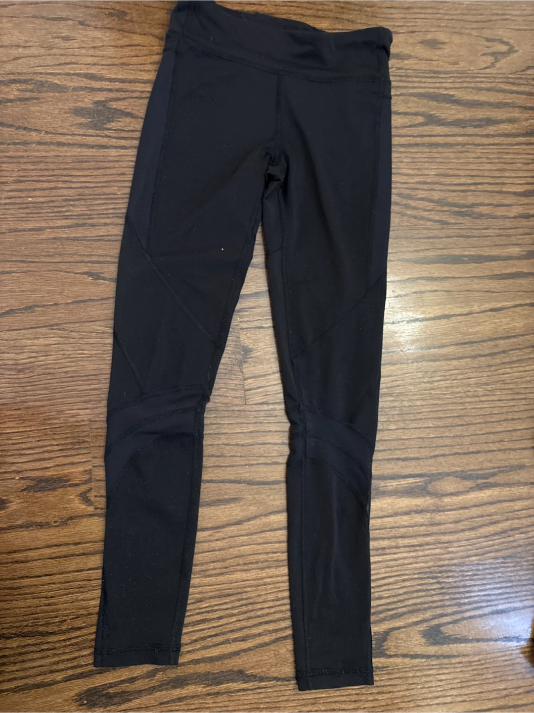 Black Leggings with Mesh Panels