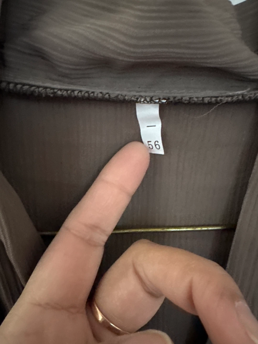 Brown Abaya with Black Trim - Size 56 - photo 2