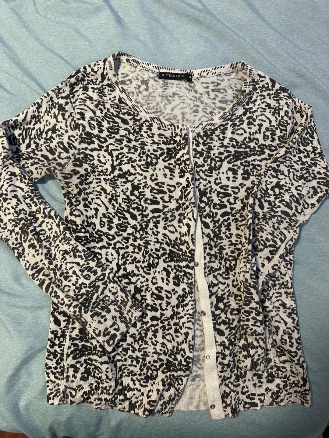 Rut & Circle Patterned Cardigan — Size S - photo 4
