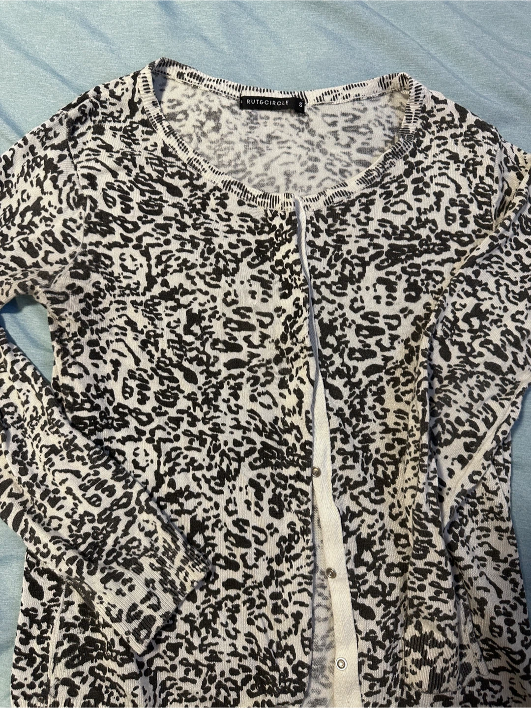 Rut & Circle Patterned Cardigan — Size S - photo 3