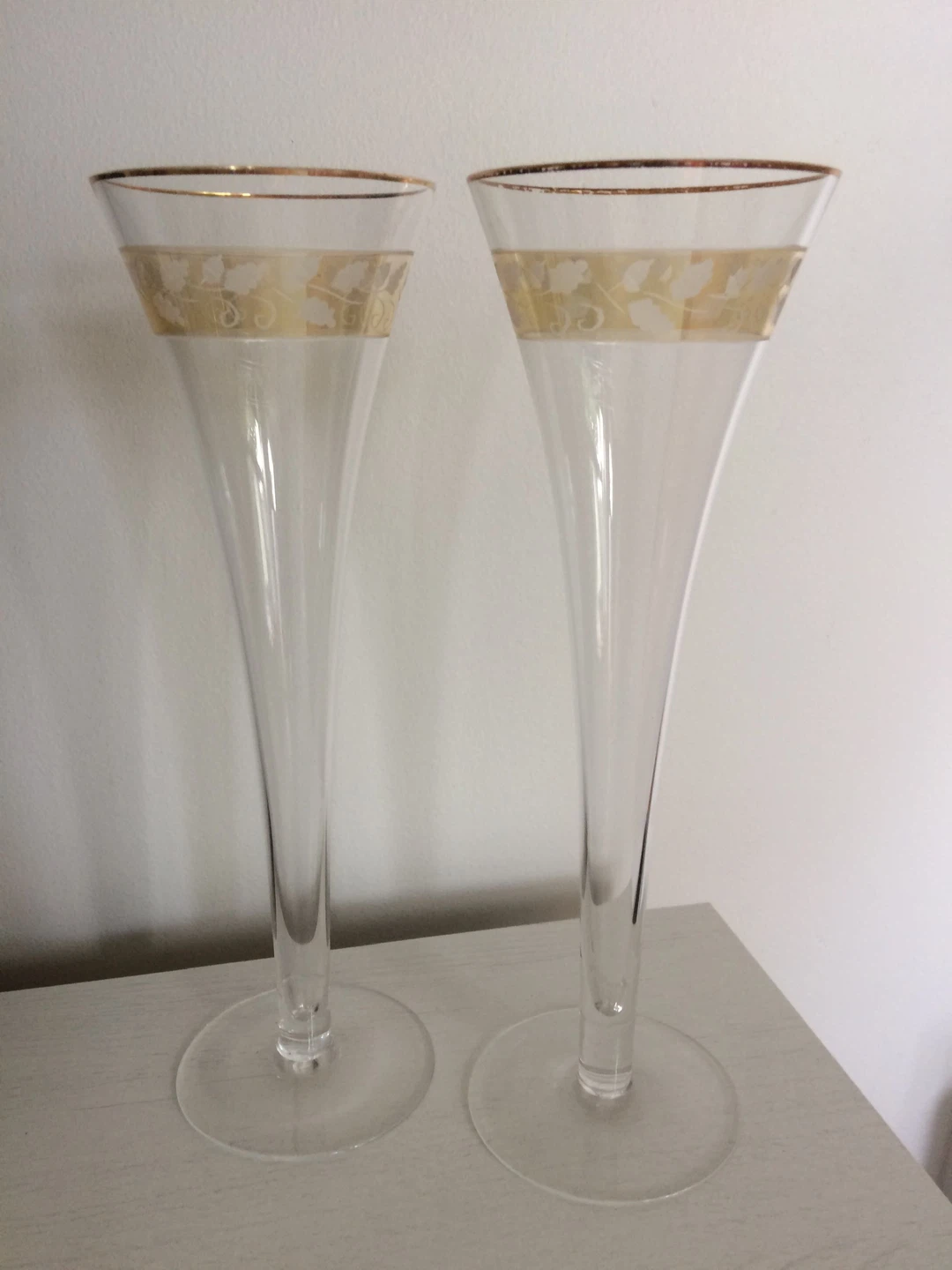 Vintage Laura Ashley Champagne Flutes