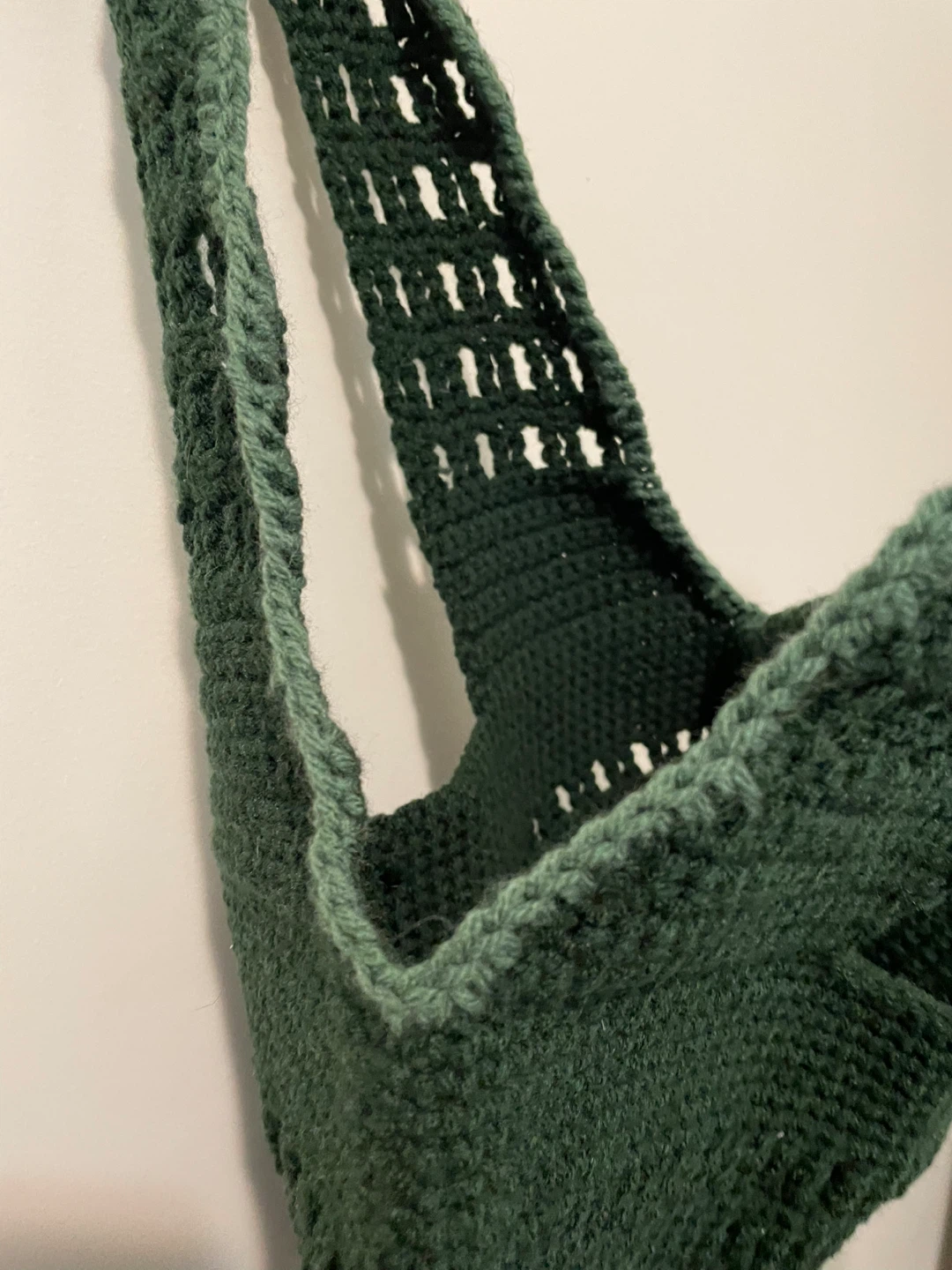Hand-crocheted green tote bag🏆 - photo 4
