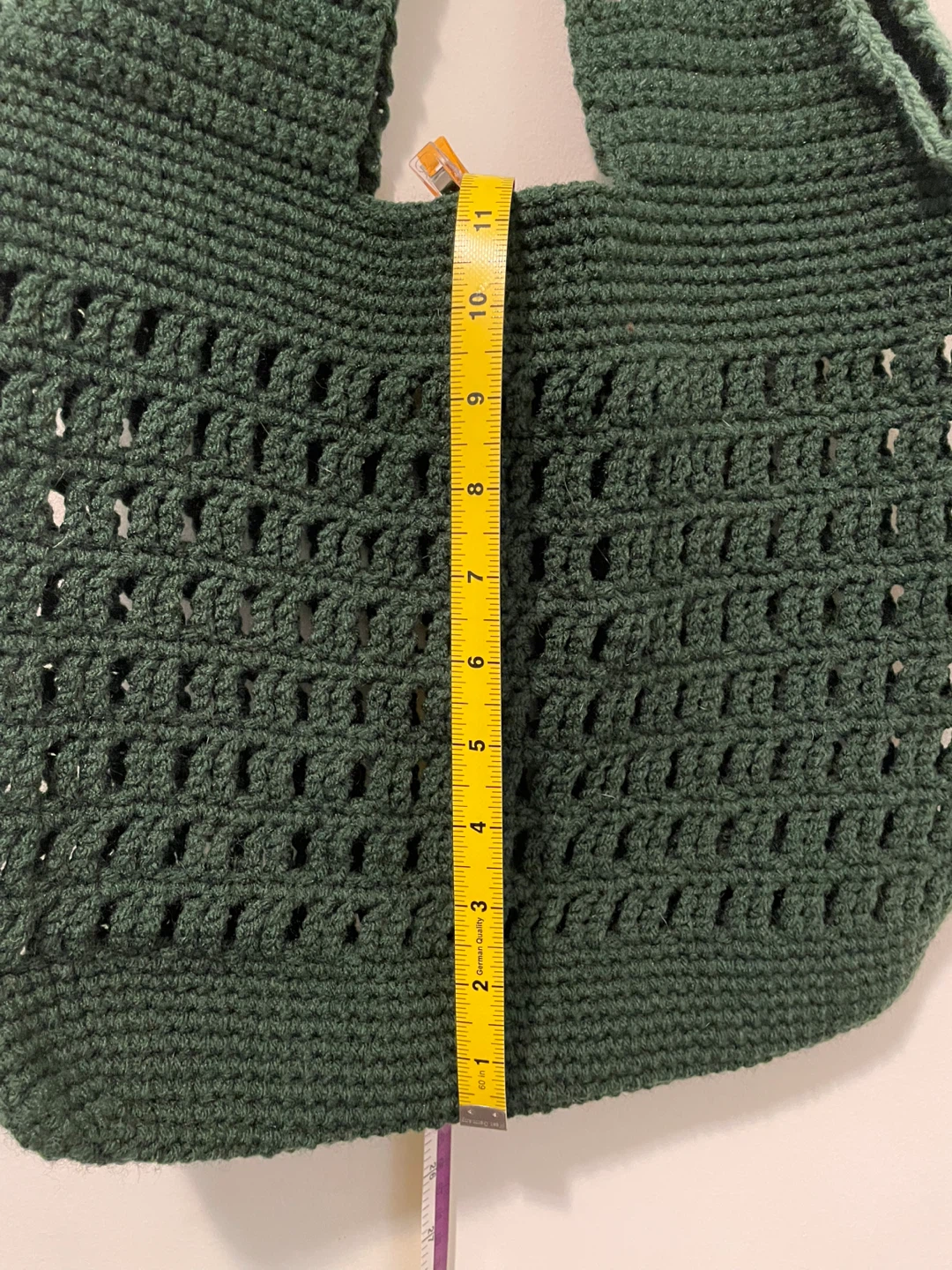 Hand-crocheted green tote bag🏆 - photo 2