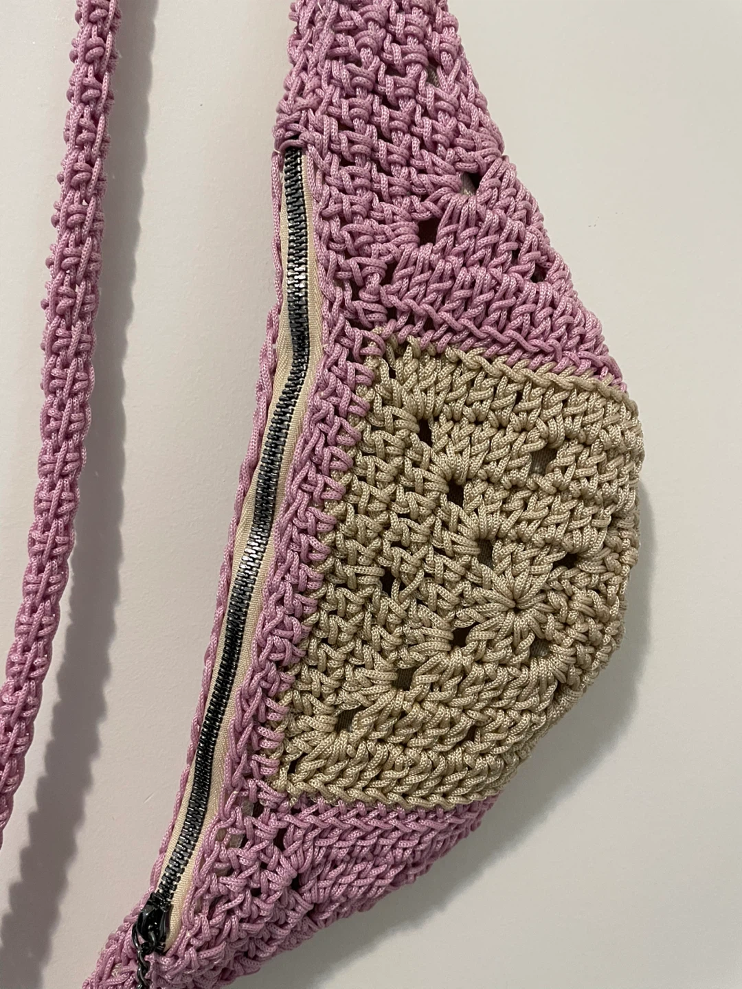 Crocheted Bag - Pink and Tan🏆 - photo 2