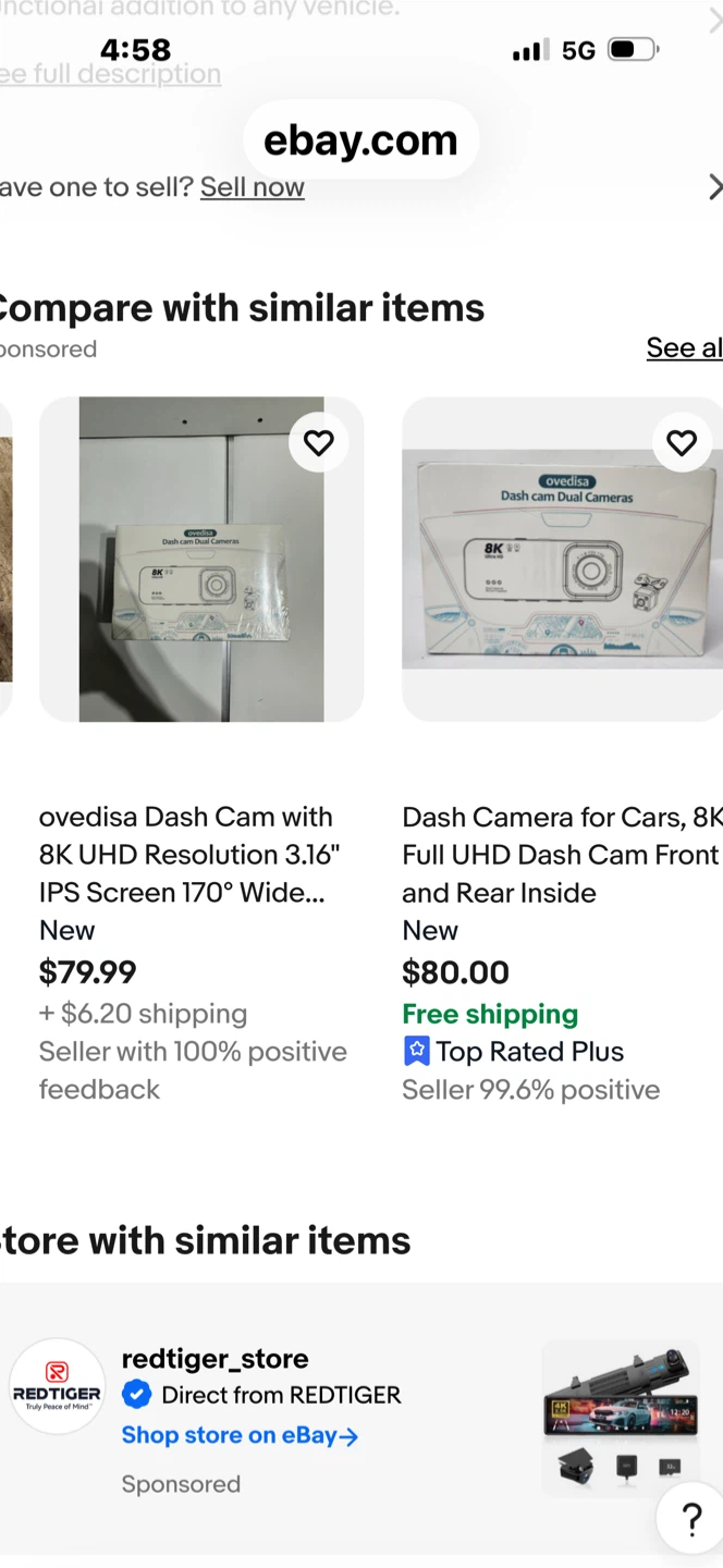 Ovedisa 8K UHD Dual Dash Cameras