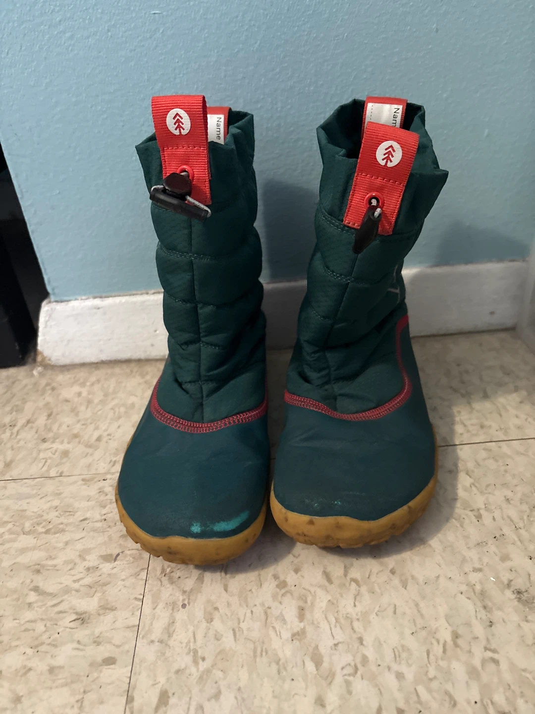 Kids snow Boots - Teal/Red