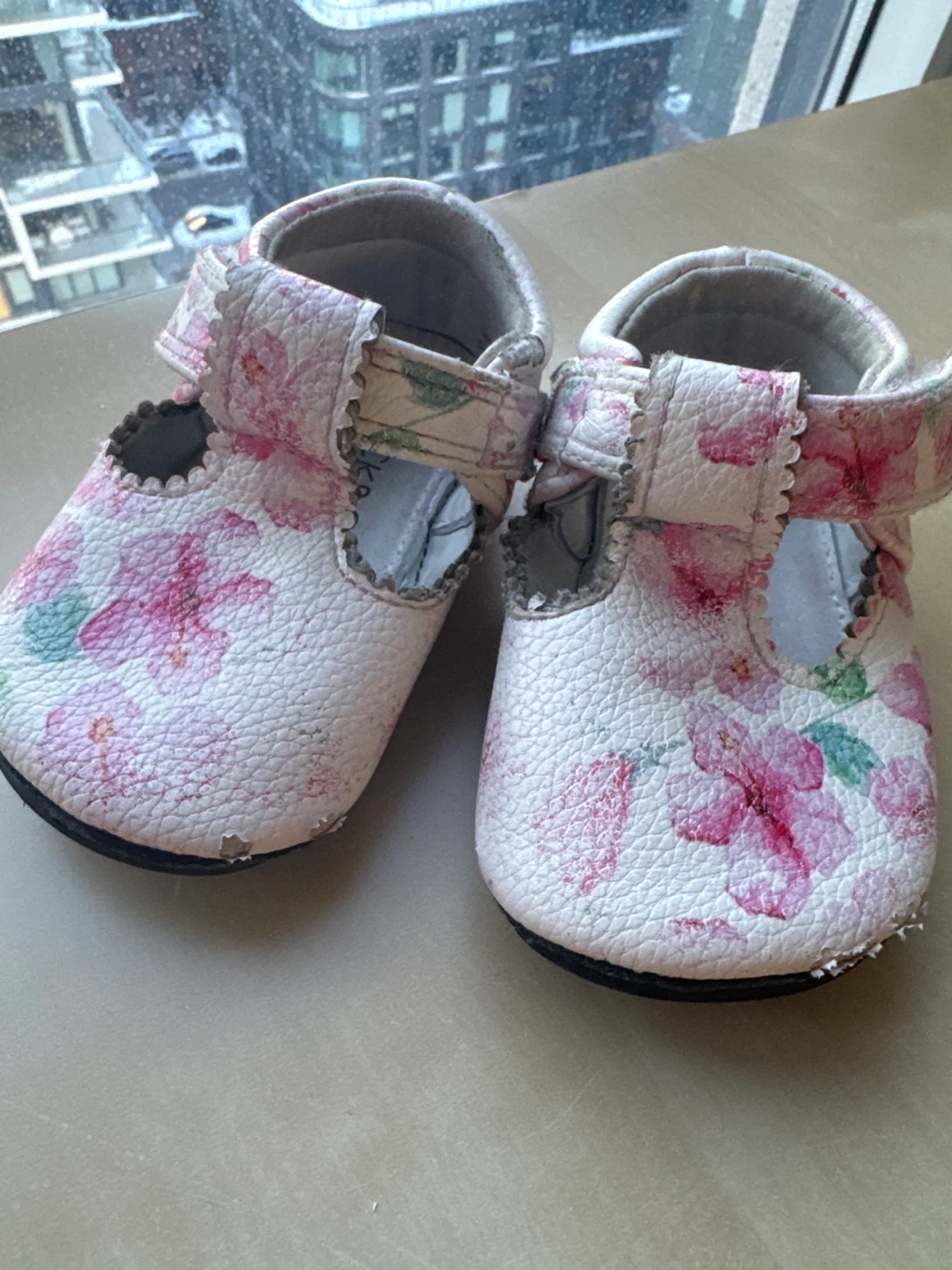 Jack & Lily MyFlexx Floral Baby Shoes